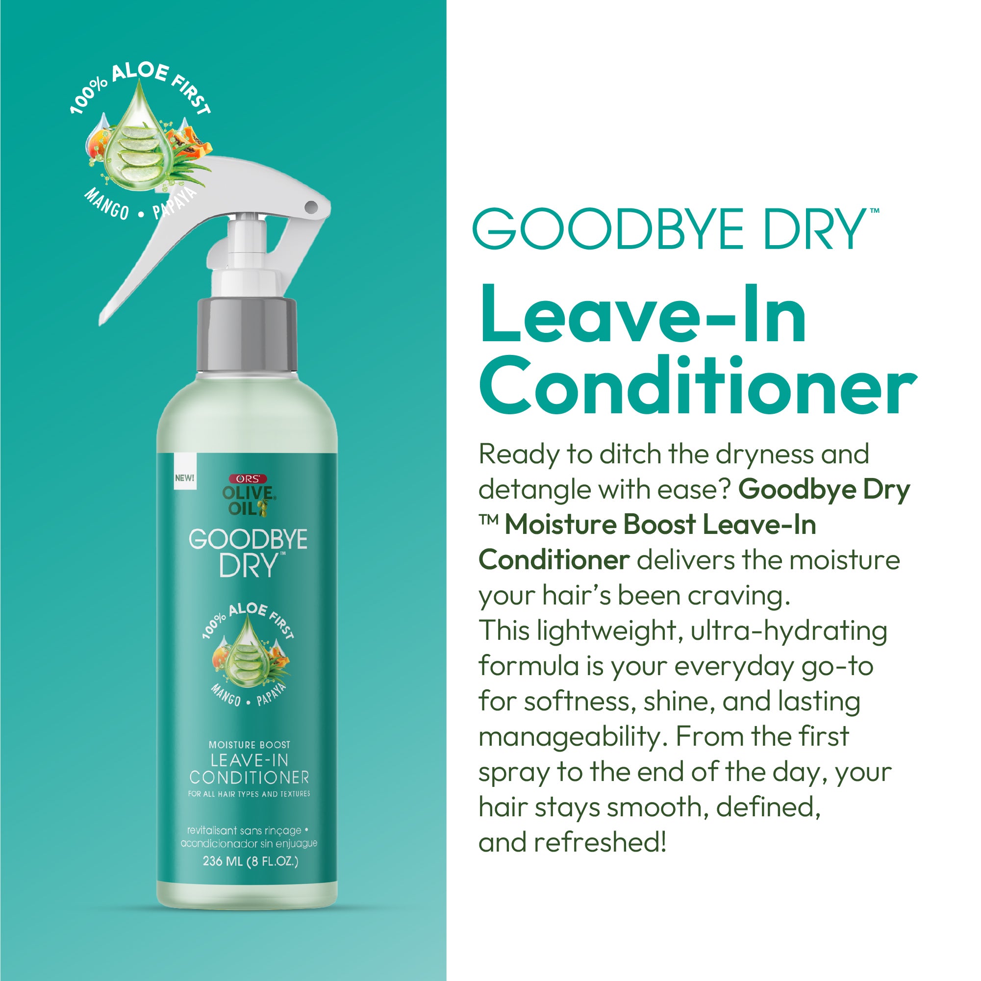 ORS Goodbye Dry Moisture Boost leave-in cheveux 227 g hydratant