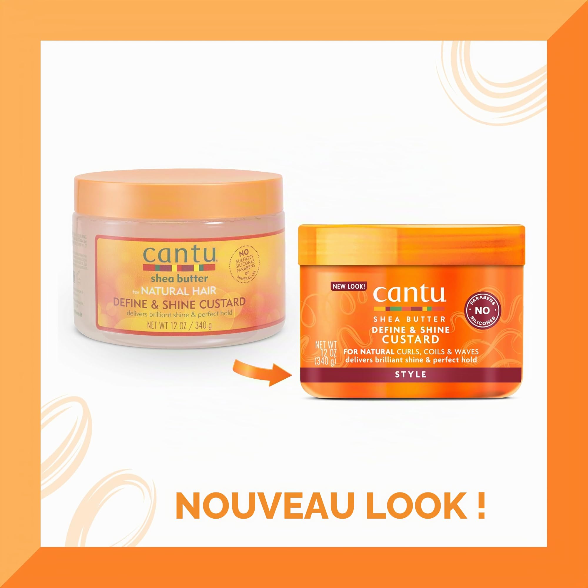 Cantu Classics Define & Shine Custard gelée boucles 340g sans parfum