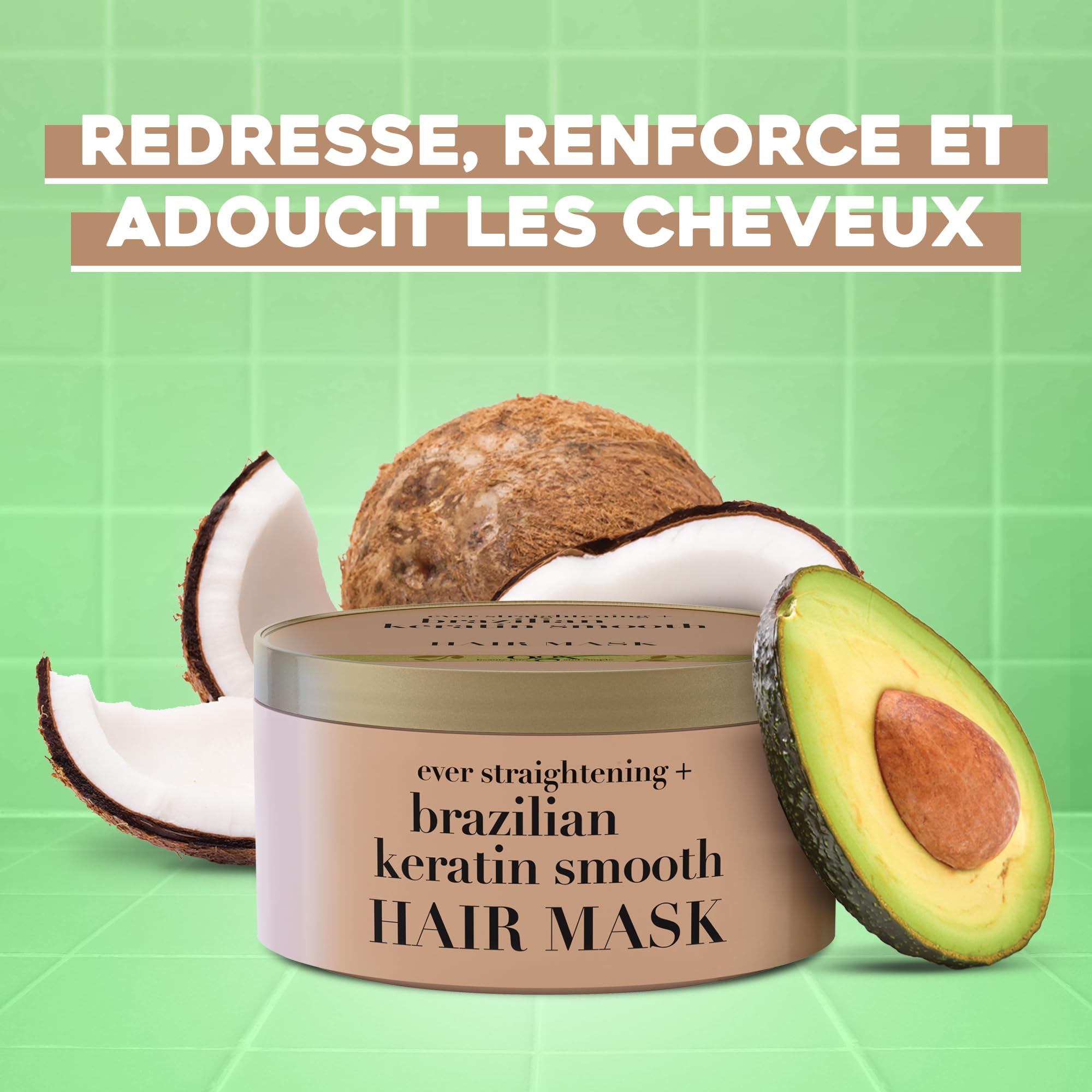 OGX Brazilian Keratin Smooth masque lissant kératine 300 ml