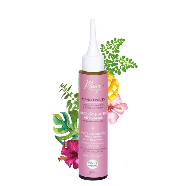 Mango Butterfull MANGO POUSS Huile cheveux 100ml hibiscus