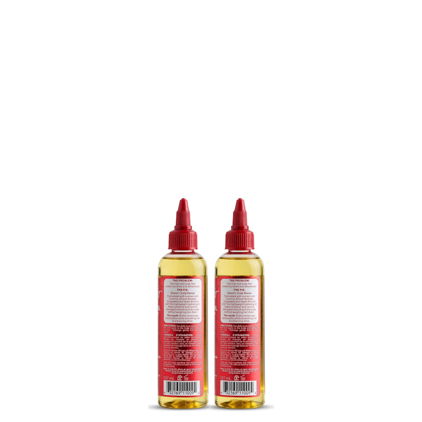 ORS HAIRepair huile coco baobab cheveux secs 2x127 ml réparation
