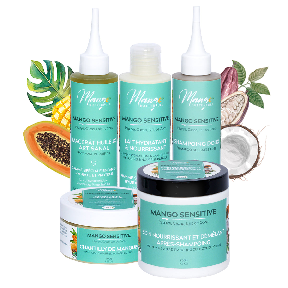Mango Butterfull MANGO PACKS Pack Sensitive 6x100ml coco