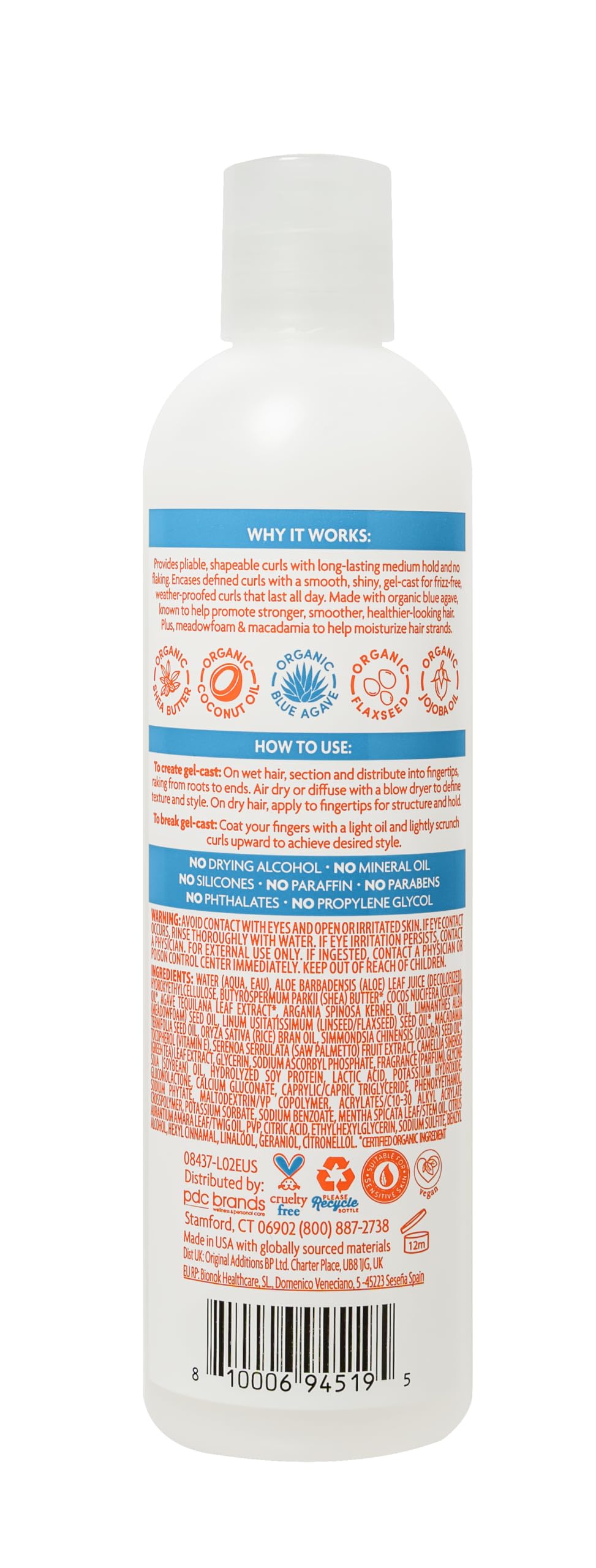 Cantu Weightless gel boucles fixation moyenne 295 ml