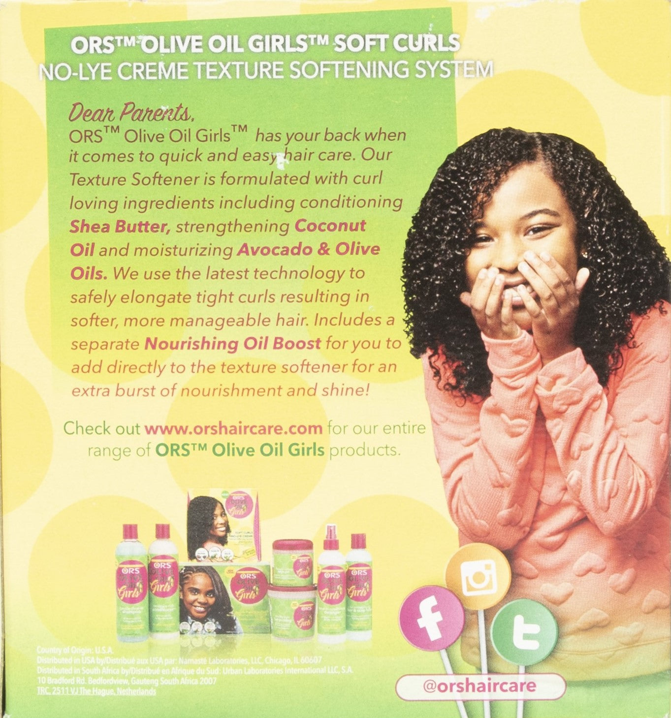 ORS Olive Oil Girls Soft Curls crème sans soude