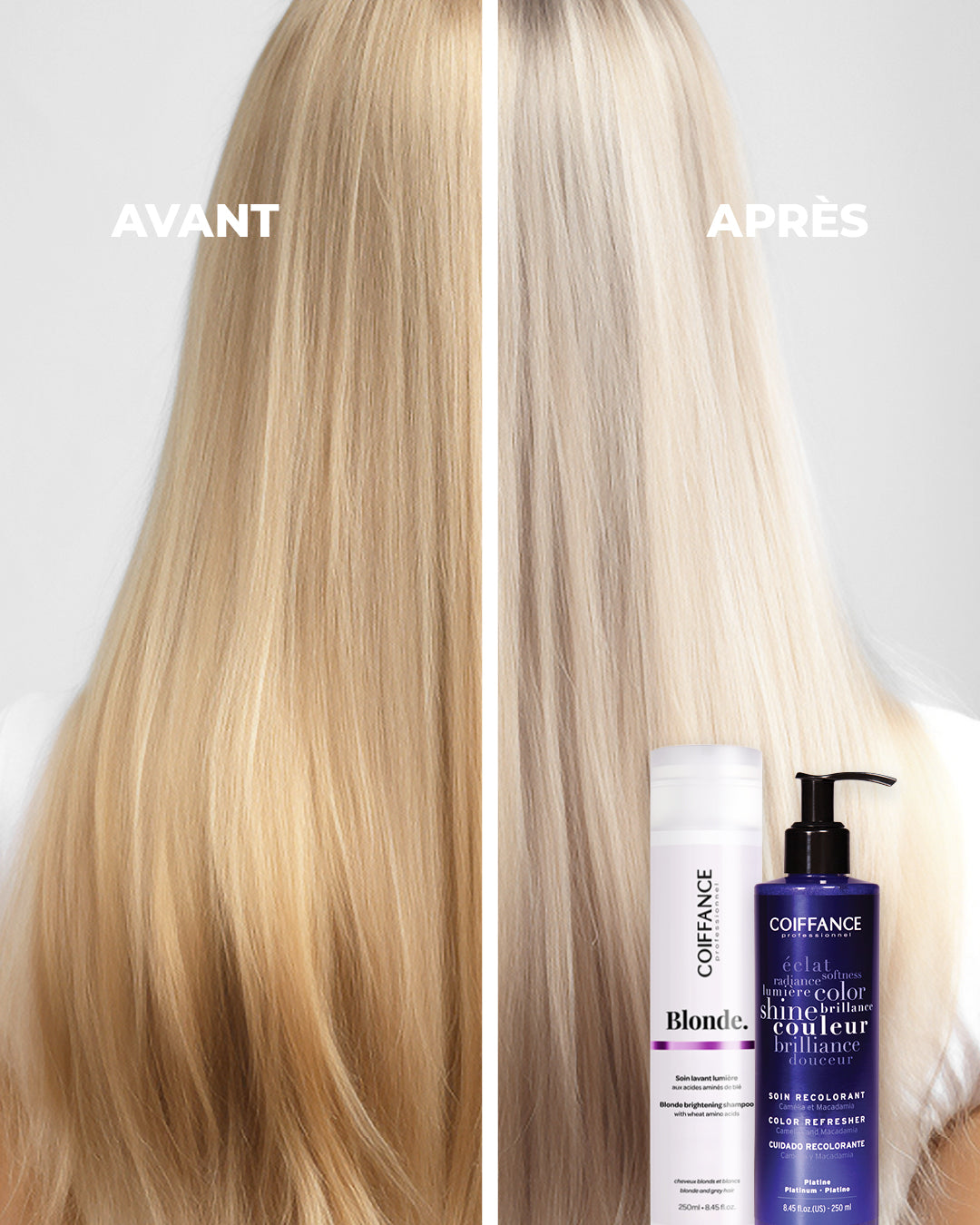 Coiffance Color Booster Duo blond shampoing violet platine