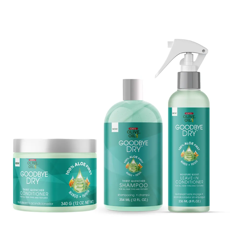 ORS Goodbye Dry Trio Shampooing + Après + Sans Rinçage Mangue