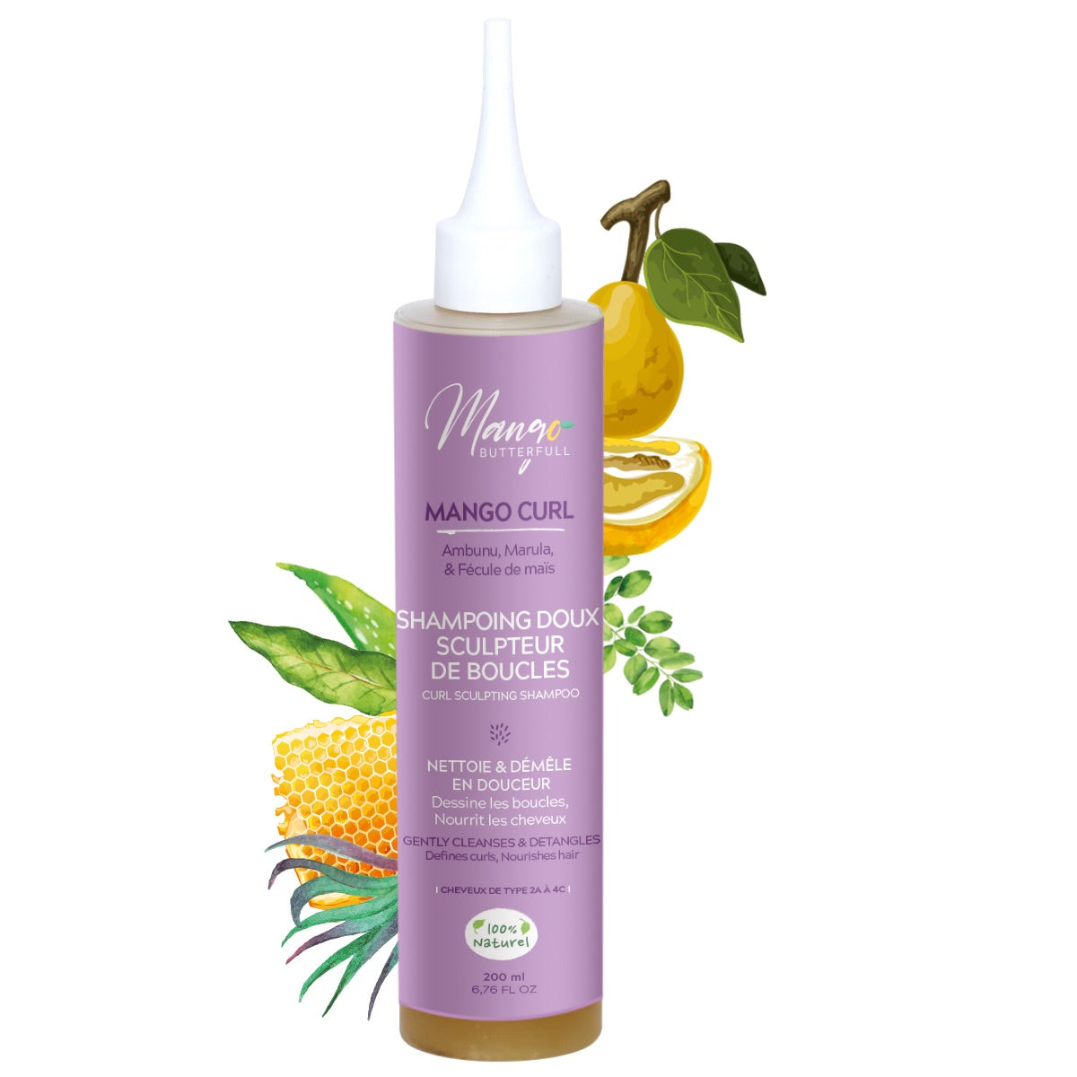 Mango Butterfull Mango Curl shampoing boucles 200ml sans sulfate