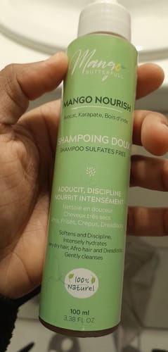 Mango Butterfull Mango Nourish shampoing doux 100ml savon noir