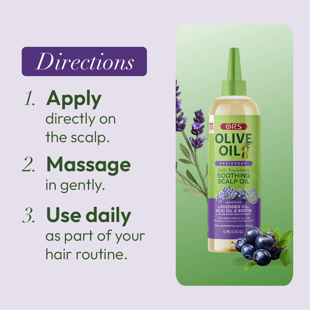 ORS Braidzone Coffret crème + huile olive tresses cuir chevelu