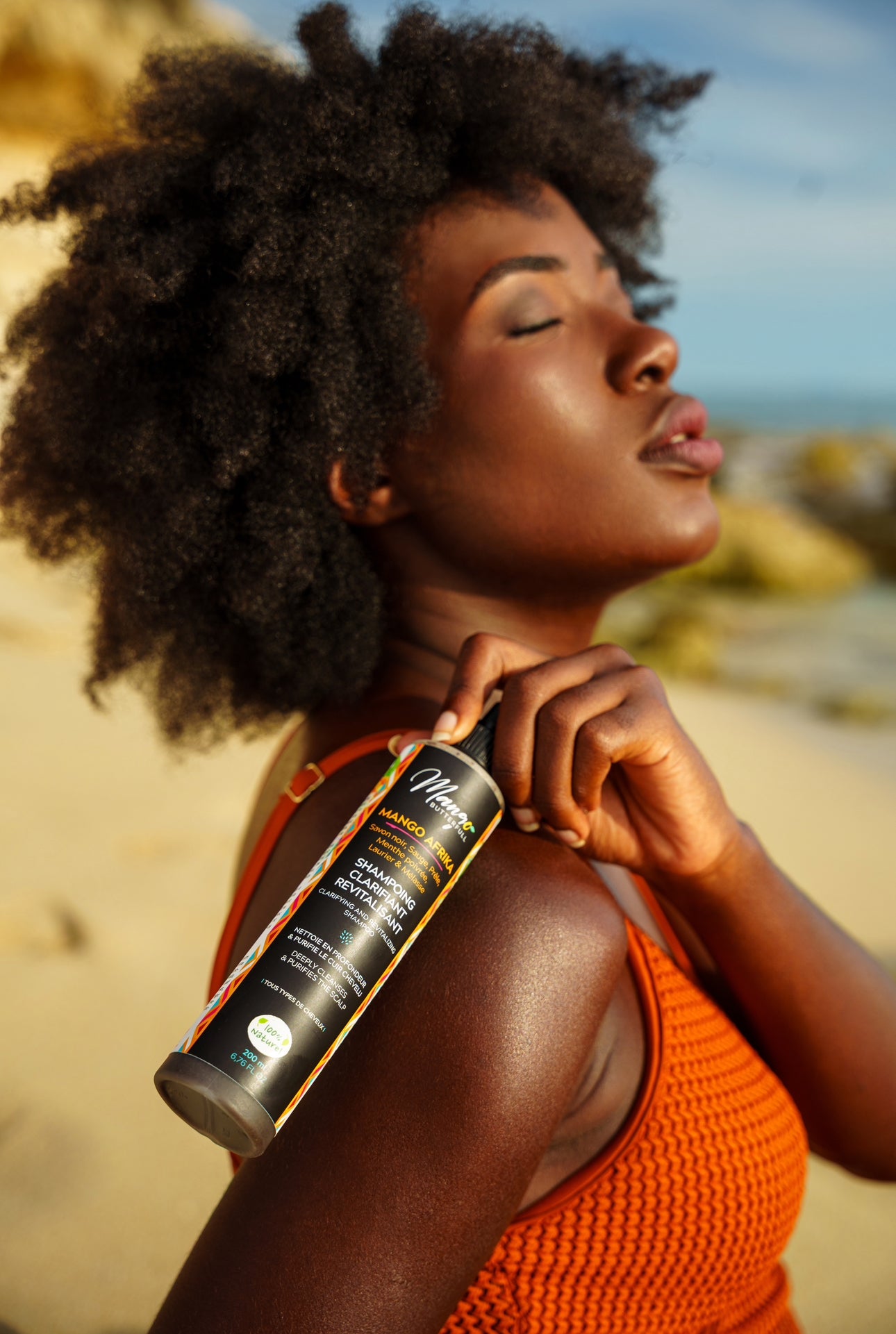 Mango Butterfull MANGO AFRIKA Shampoing clarifiant 200ml savon noir