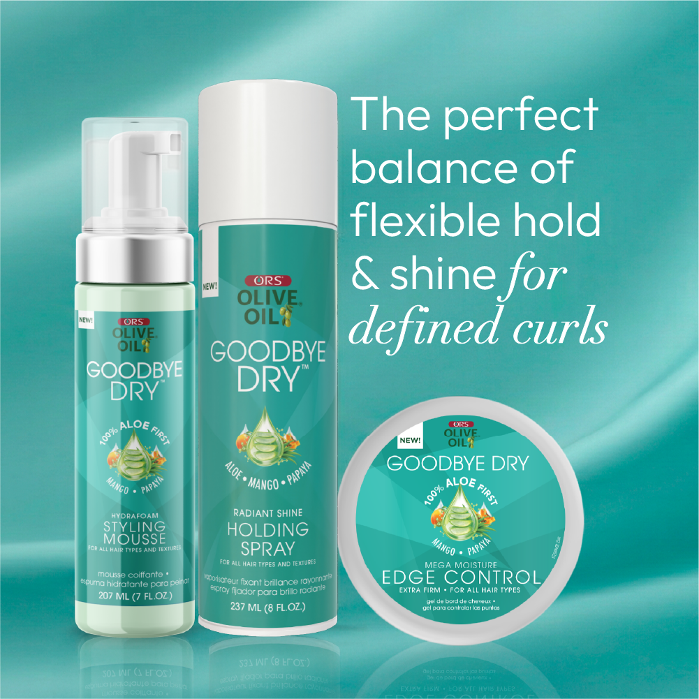 ORS Goodbye Dry coffret coiffage mousse laque edge 3 pièces tenue
