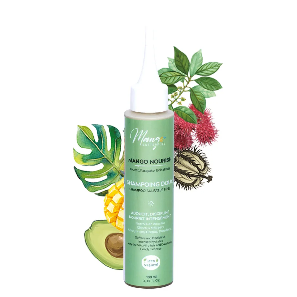 Mango Butterfull Mango Nourish shampoing doux 100ml savon noir