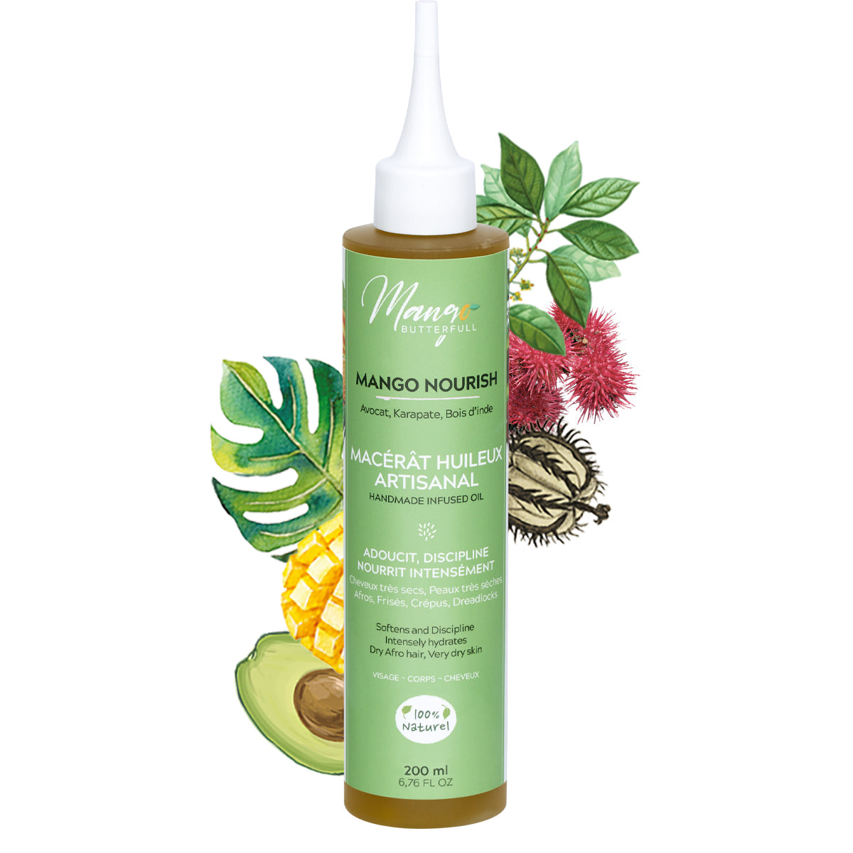 Mango Butterfull Mango Nourish macérât huileux 100ml pousse