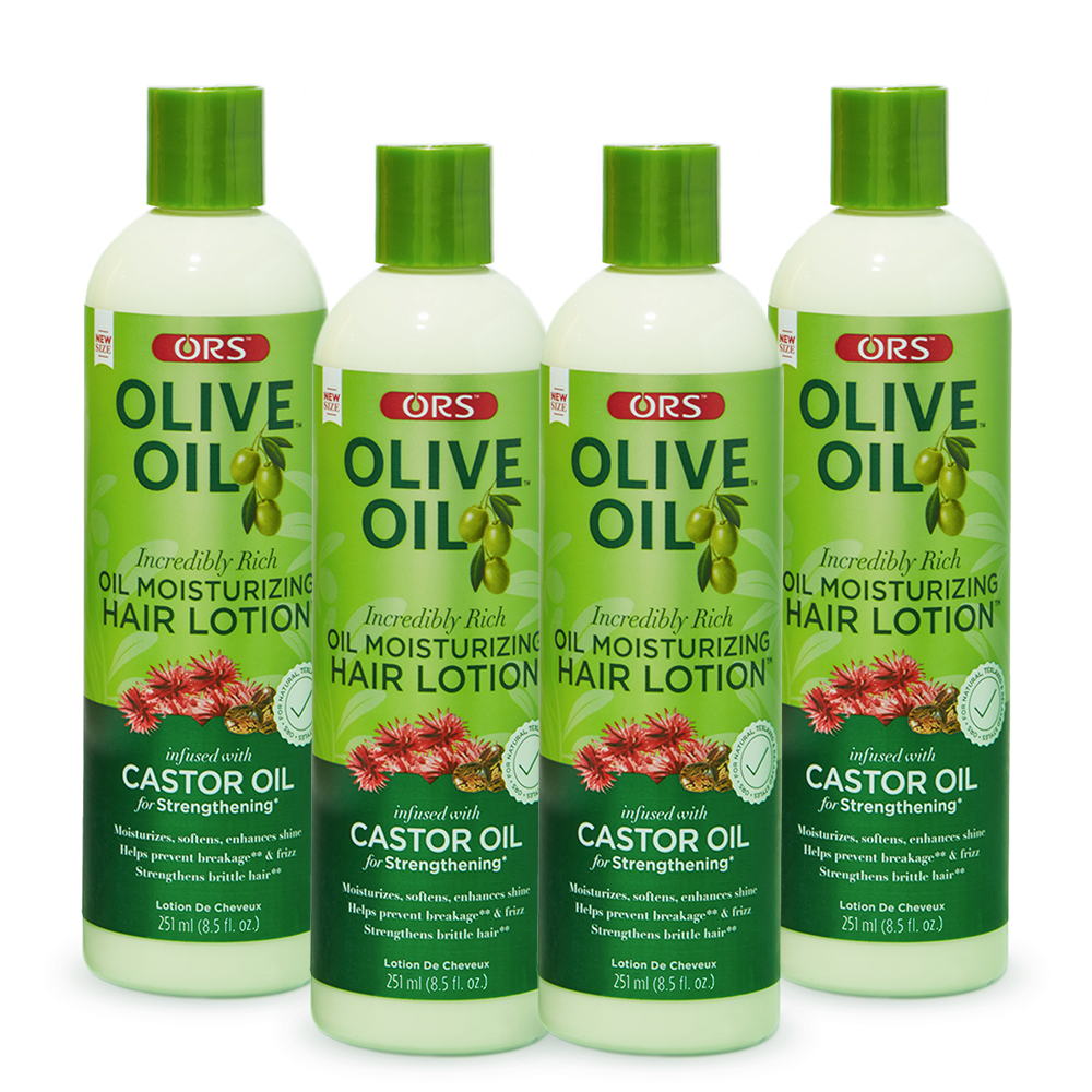 ORS Olive Oil Classics lotion cheveux 4x251 ml ricin brillance