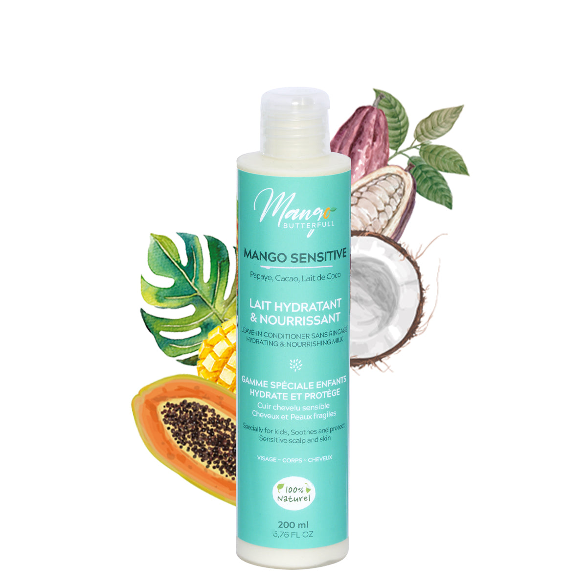 Mango Butterfull SENSITIVE Lait cheveux 100ml coco