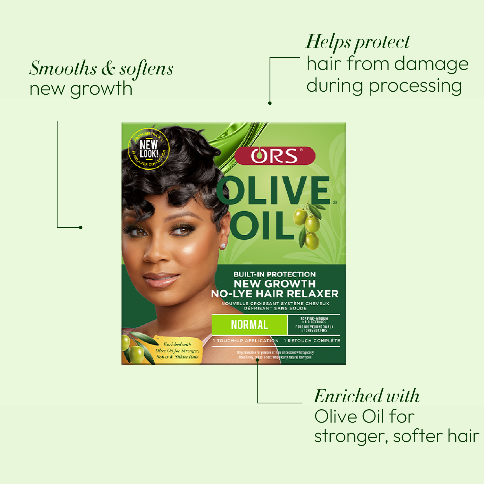ORS Olive Oil New Growth défrisant sans soude Normal kit
