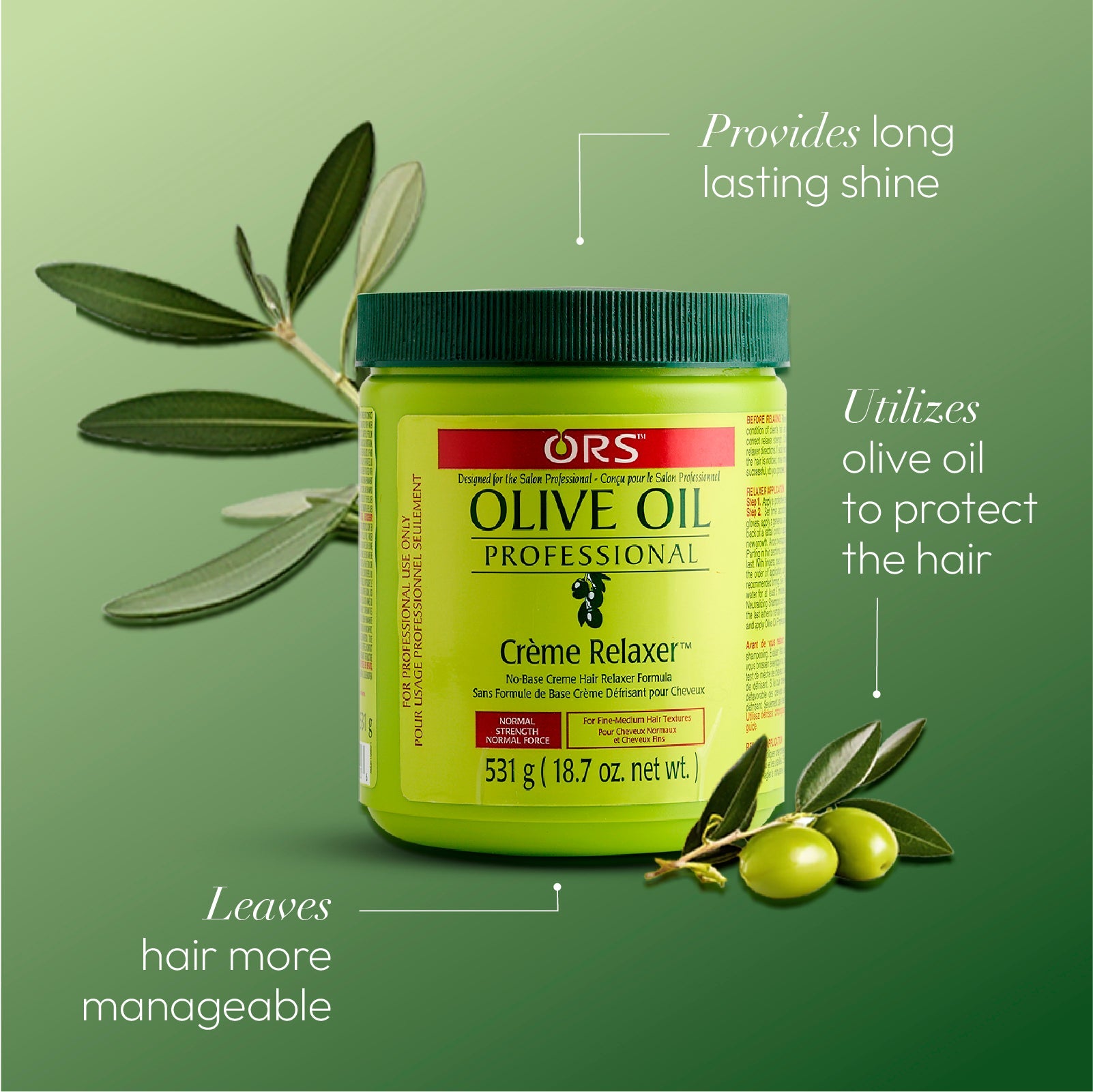 ORS Olive Oil Professional défrisant crème Normal 18.7oz