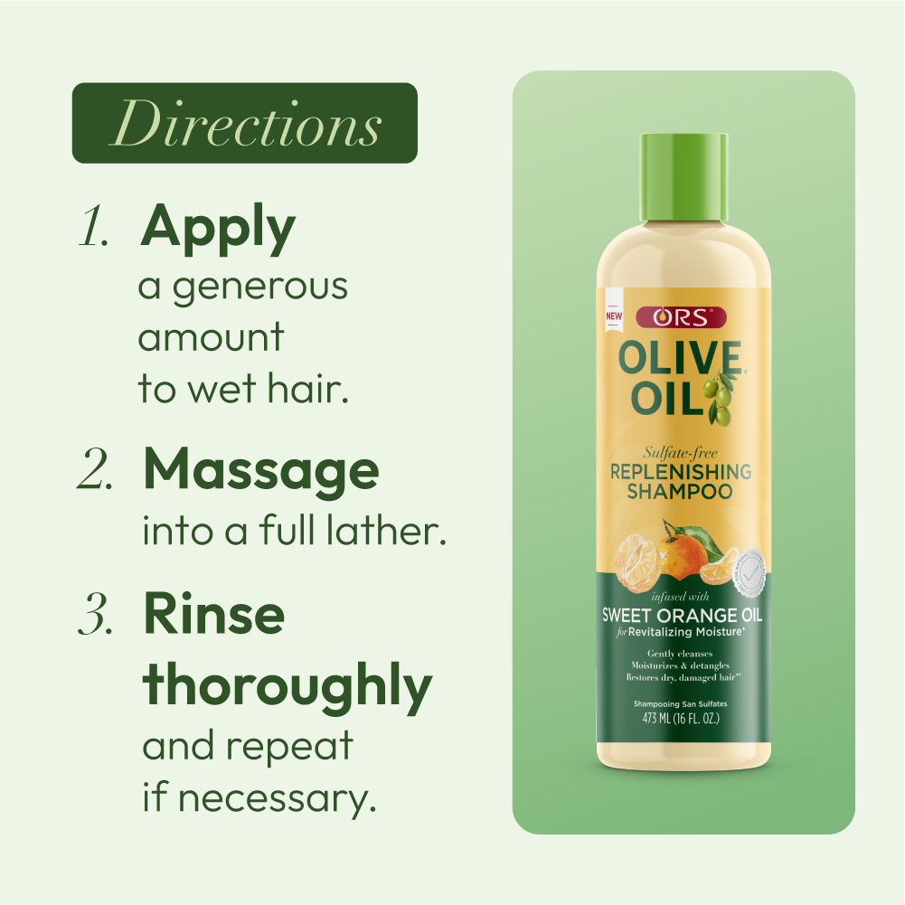 ORS Olive Oil Replenishing Shampoo 16 oz Hydratant Doux