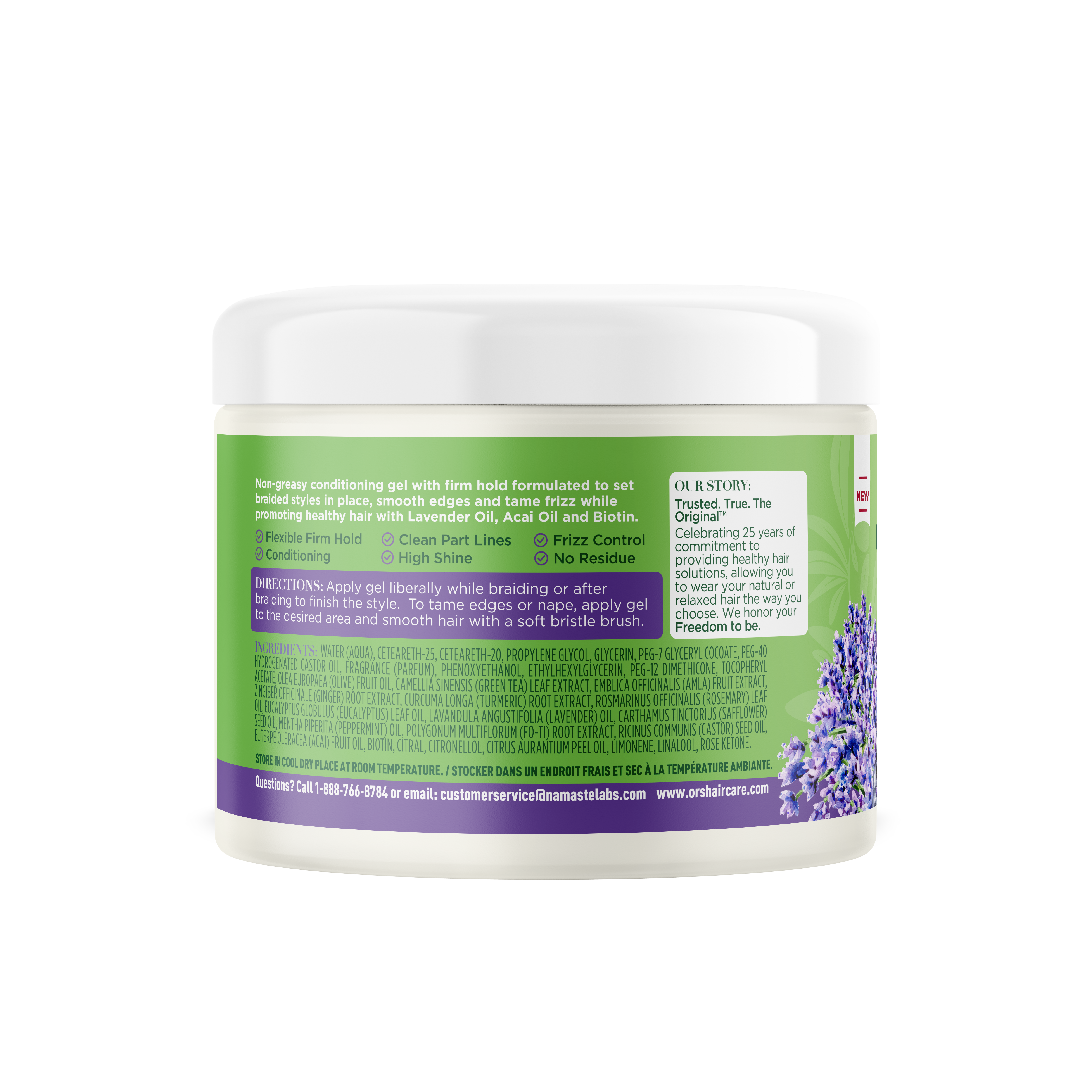 Organic Root Stimulator Braidzone Edge Braiding Gel coiffant 8 oz fixation forte