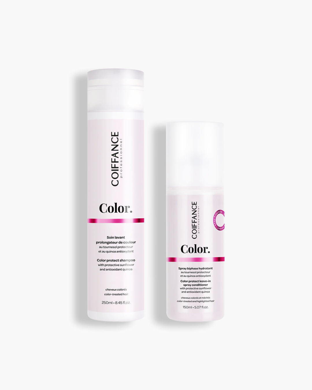Coiffance Color Duo Shampooing Spray Cheveux Colores Eclat