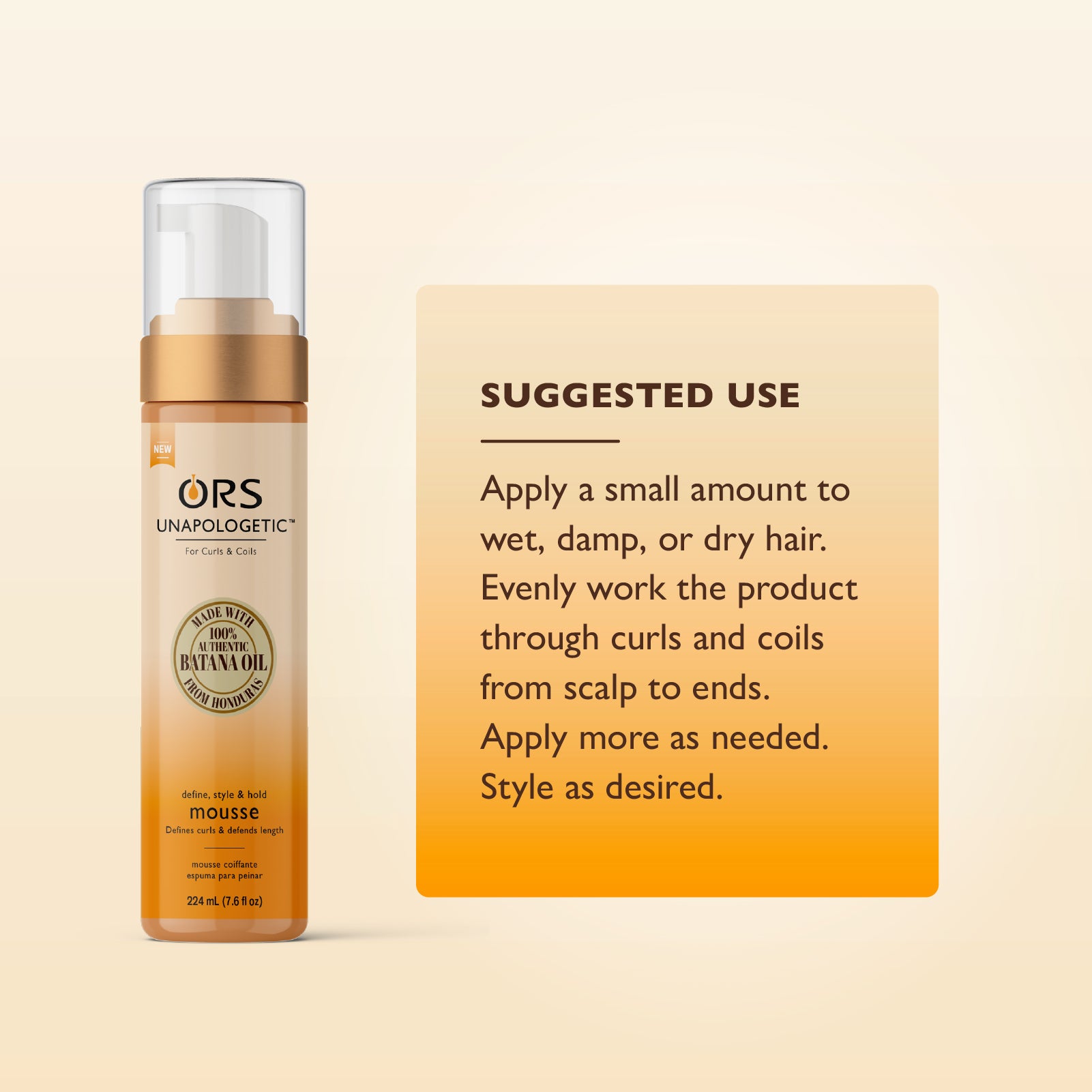Organic Root Stimulator Unapologetic Define Style & Hold mousse boucles 7.6 oz