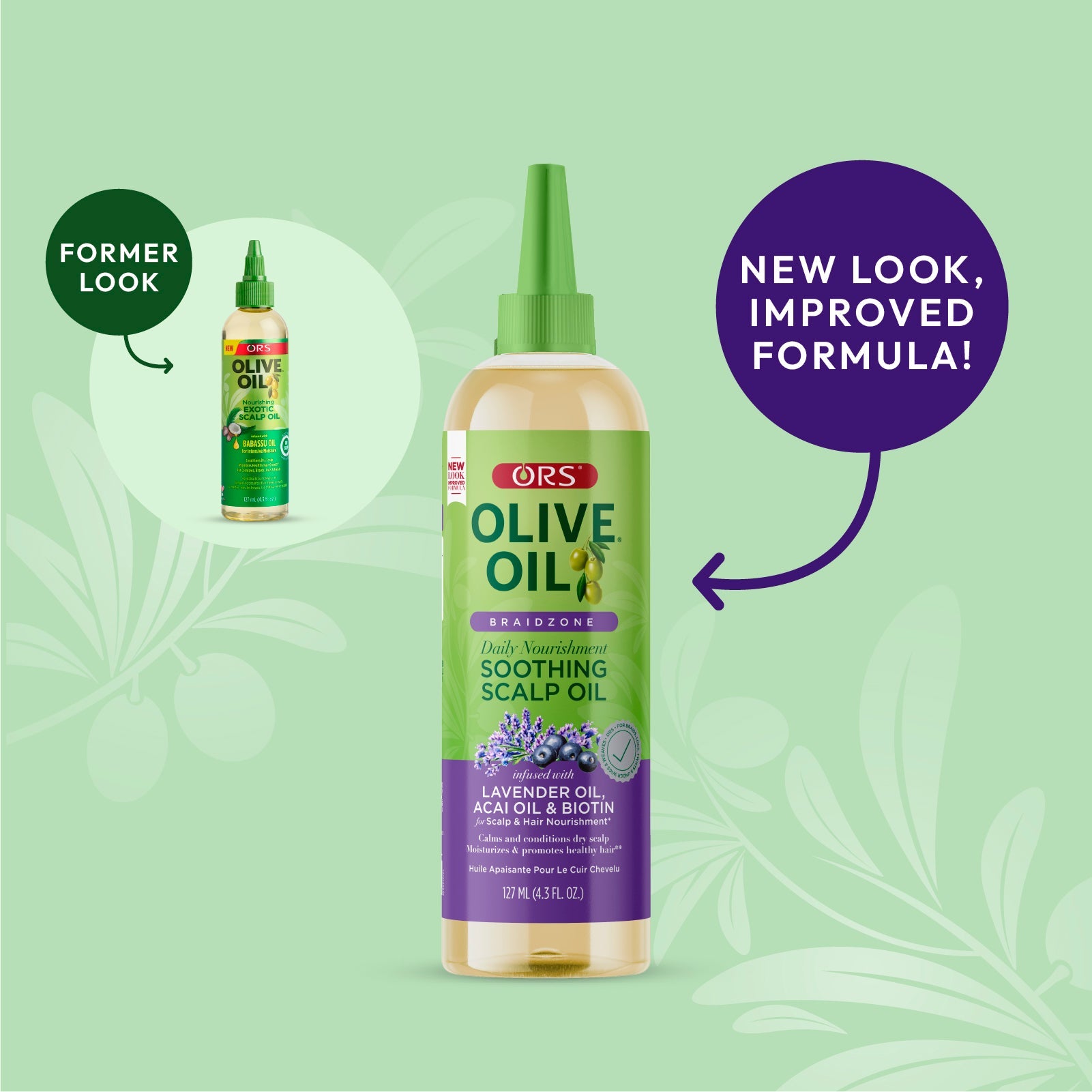 ORS Braidzone Huile Cuir Chevelu Apaisante 127 ml lavande
