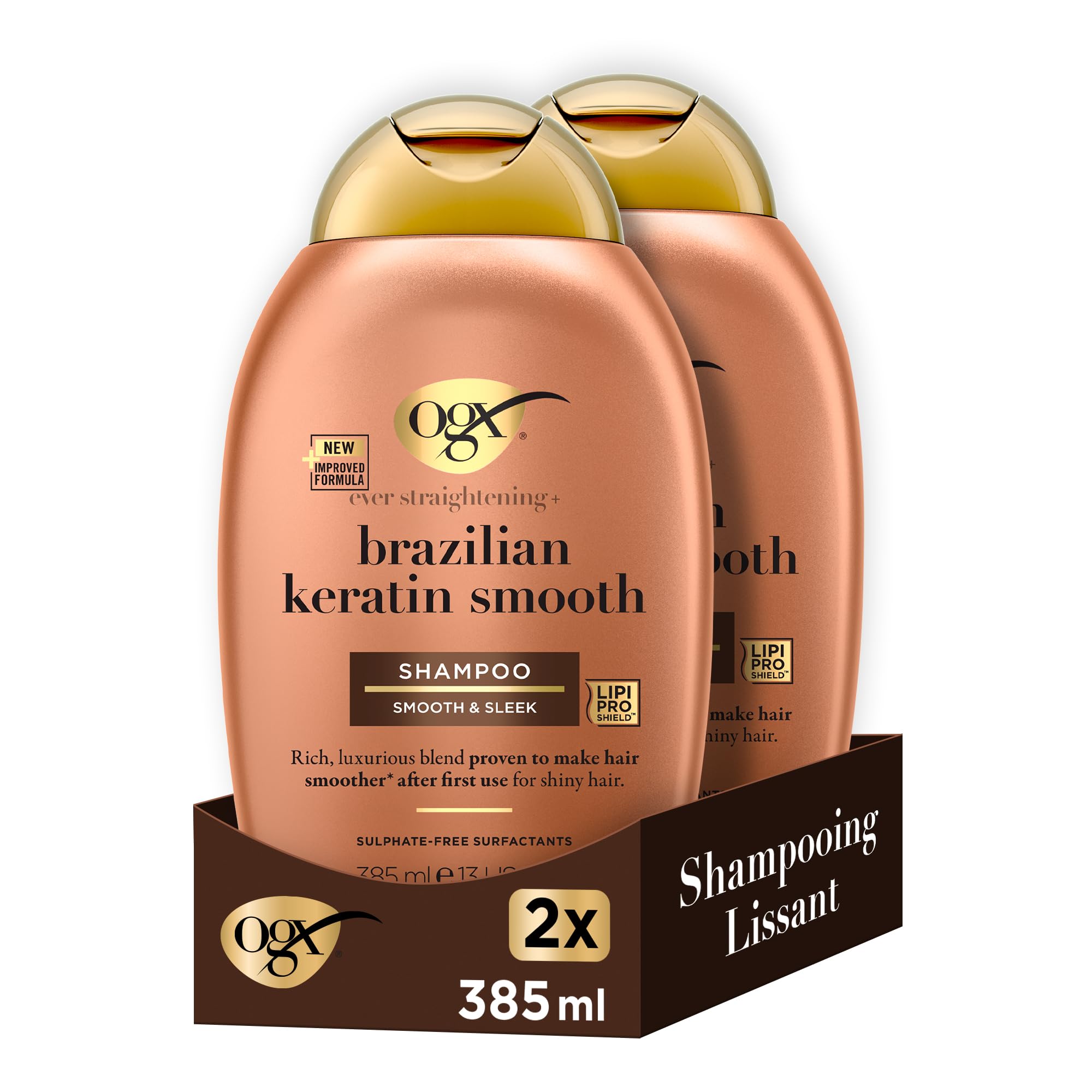 OGX Brazilian Keratin Shampooing Lissant 385 ml Kératine