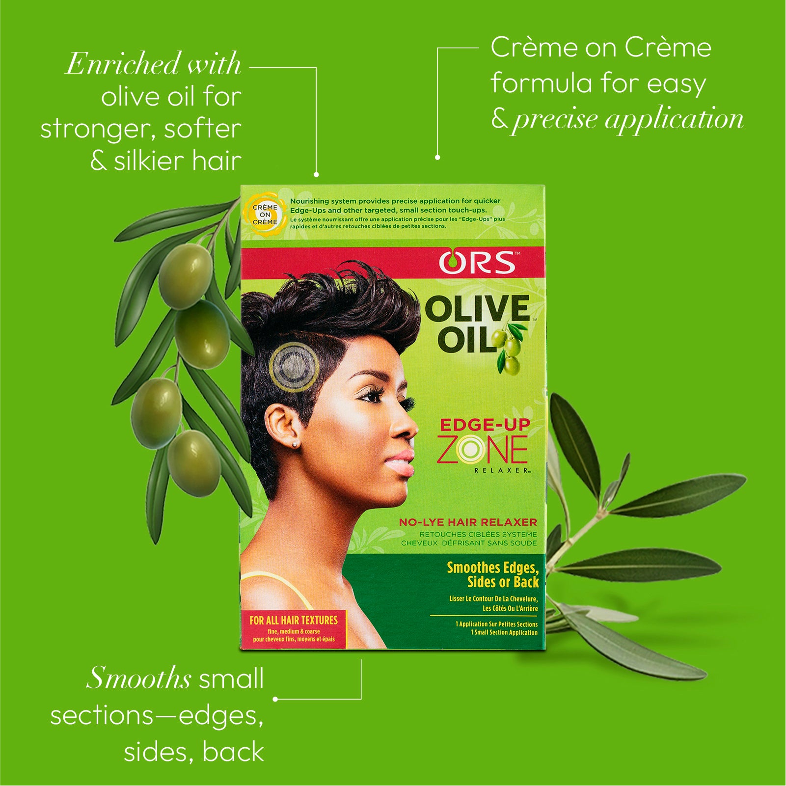 ORS Olive Oil défrisant zone sans soude contours lissant