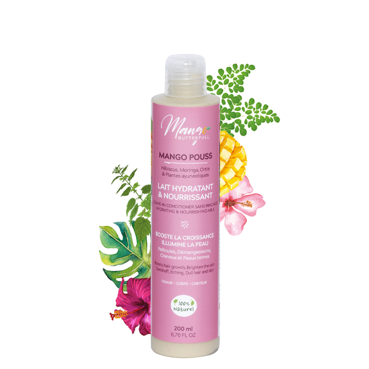 Mango Butterfull MANGO POUSS Lait capillaire 100ml hibiscus