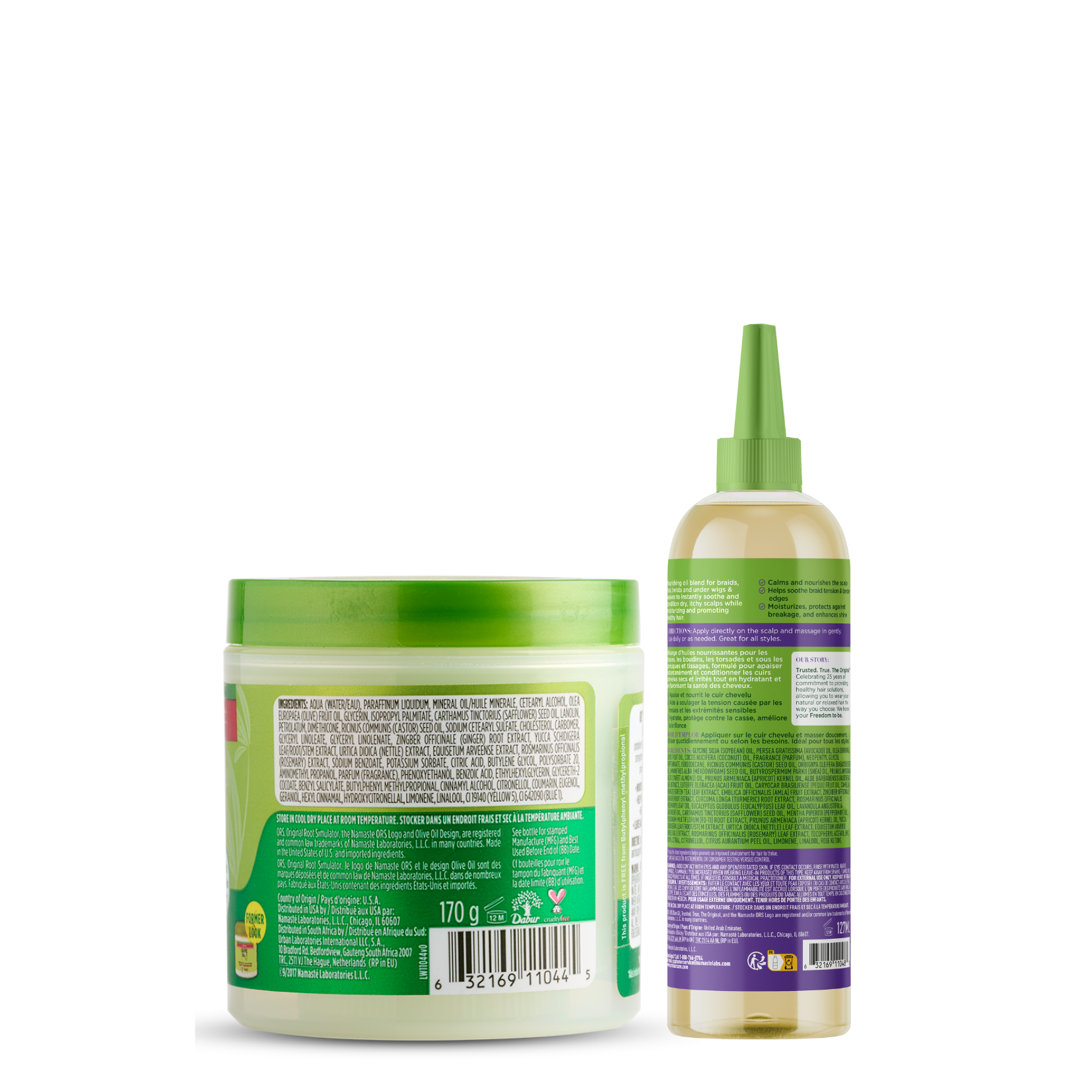ORS Braidzone Coffret crème + huile olive tresses cuir chevelu