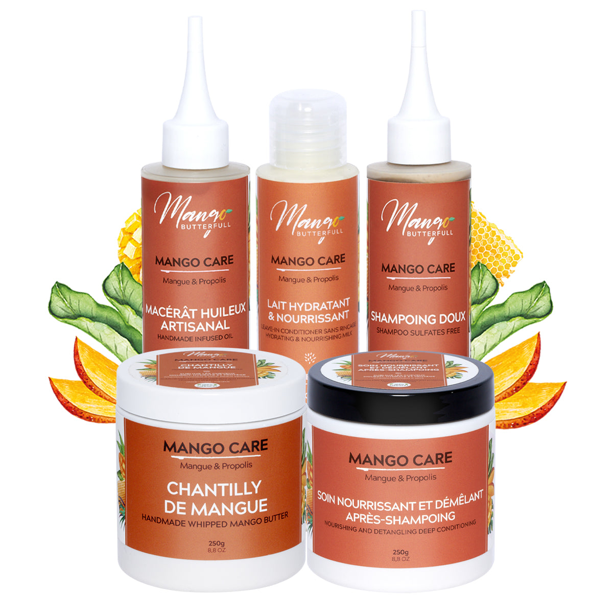 Mango Care Pack Routine coffret cheveux crépus 5x100ml