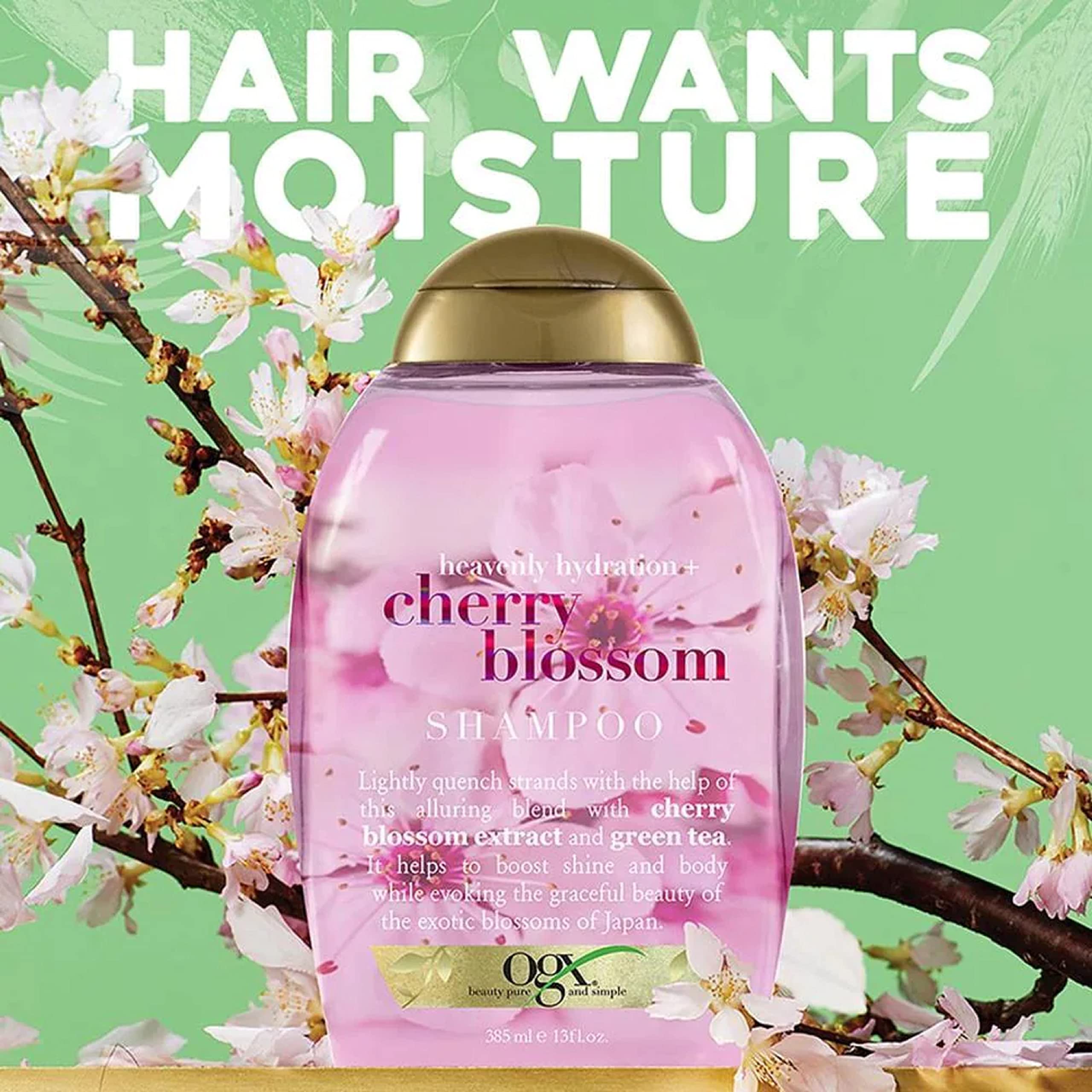 OGX Cherry Blossom Shampooing Fleur de Cerisier Brillance