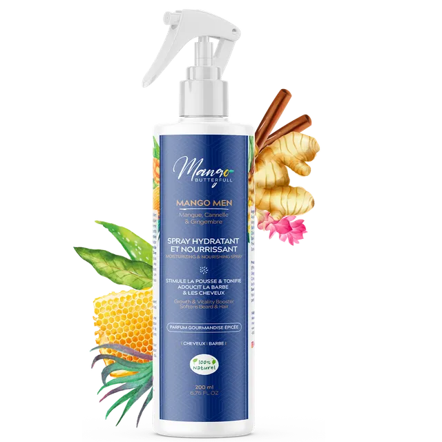 Mango Butterfull Mango Men Spray Hydratant Barbe Cheveux 200ml
