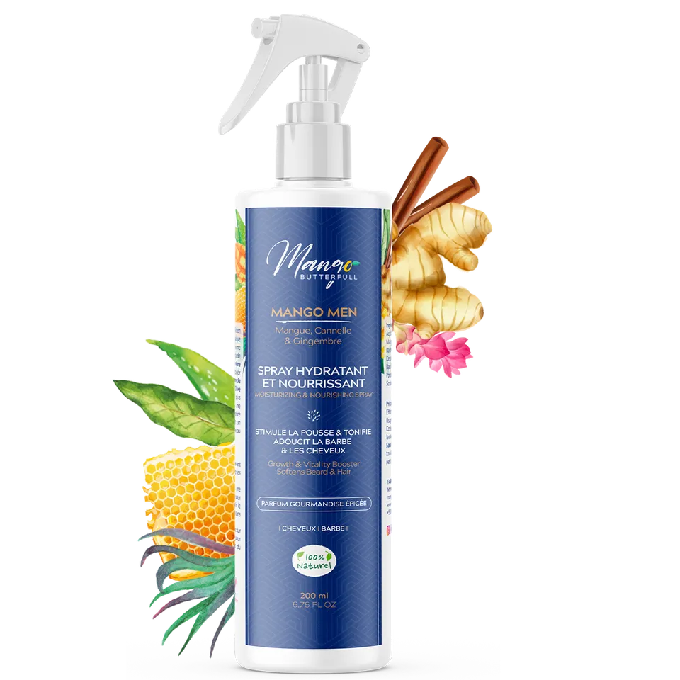 Mango Butterfull Mango Men Spray Hydratant Barbe Cheveux 200ml