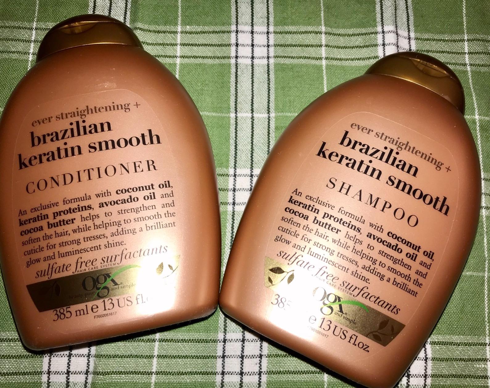 OGX Brazilian Keratin Smooth Après-Shampooing Lissant 385 ml Karité