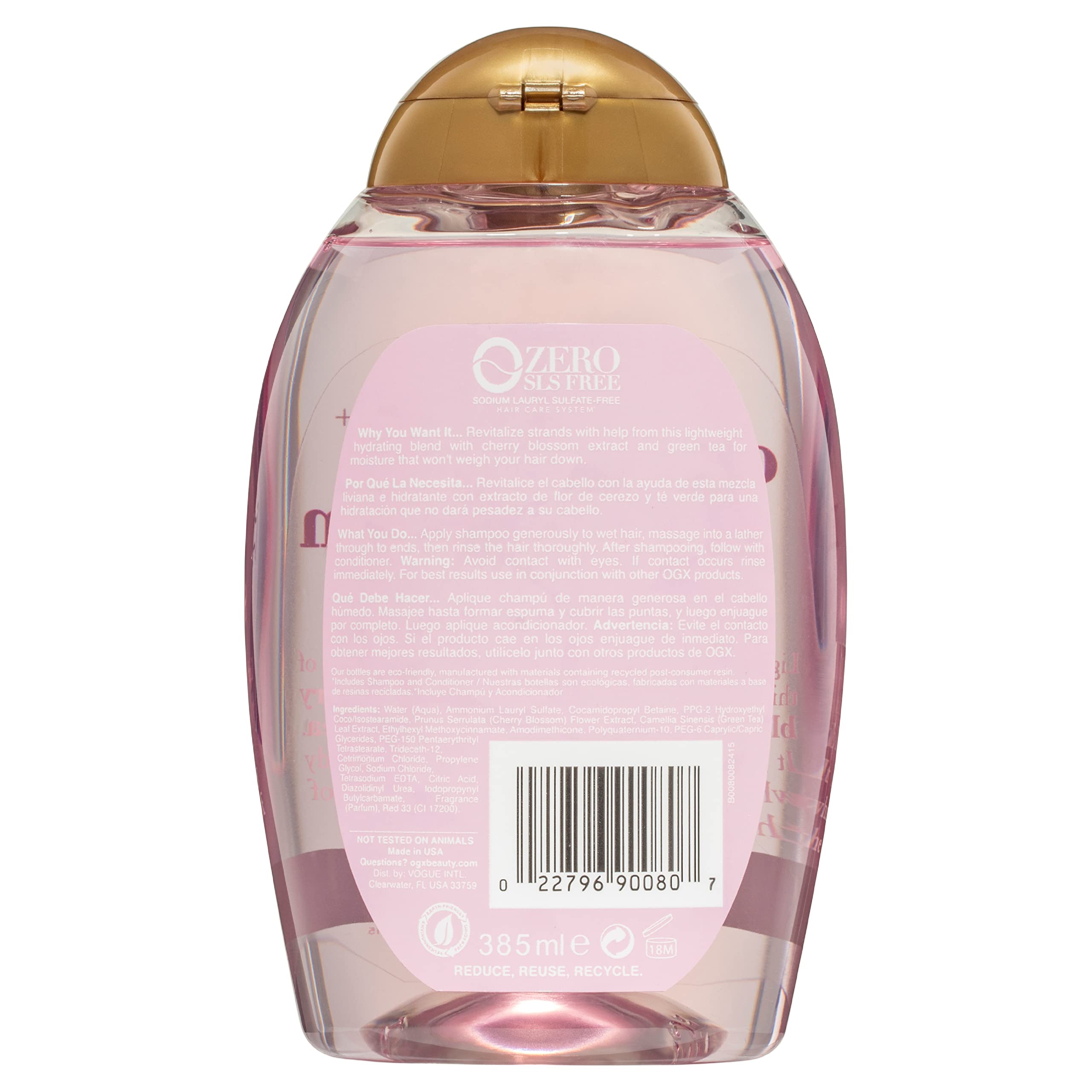 OGX Cherry Blossom Shampooing Fleur de Cerisier Brillance