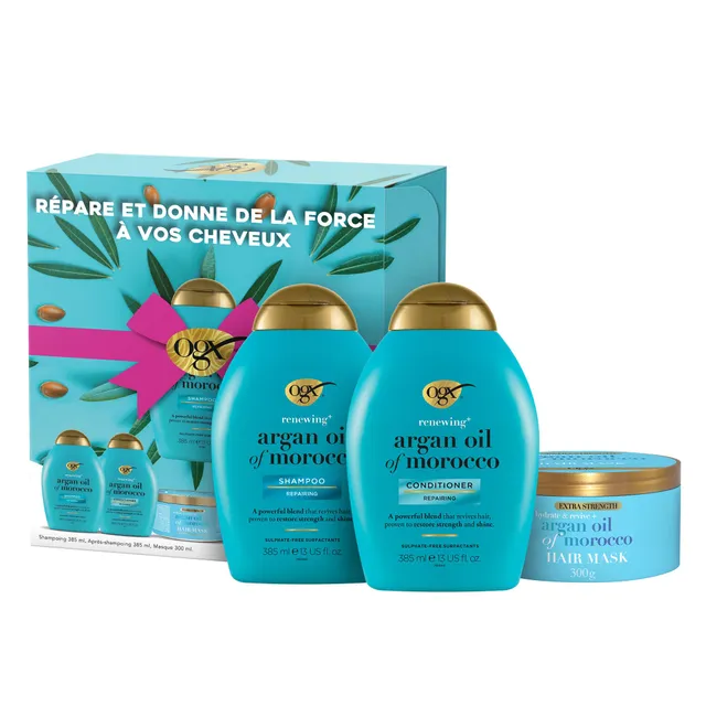 OGX Argan Oil of Morocco coffret cheveux lot de 3 anti-frisottis