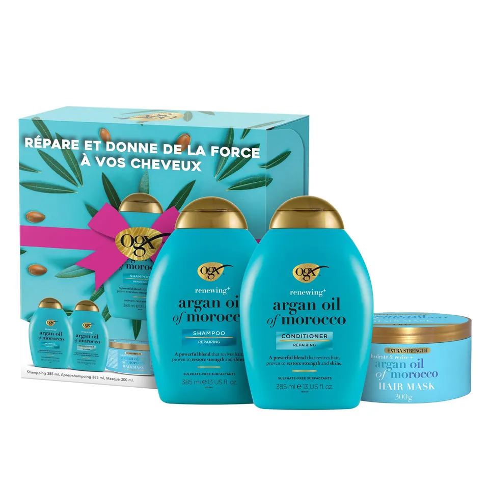 OGX Argan Oil of Morocco coffret cheveux lot de 3 anti-frisottis