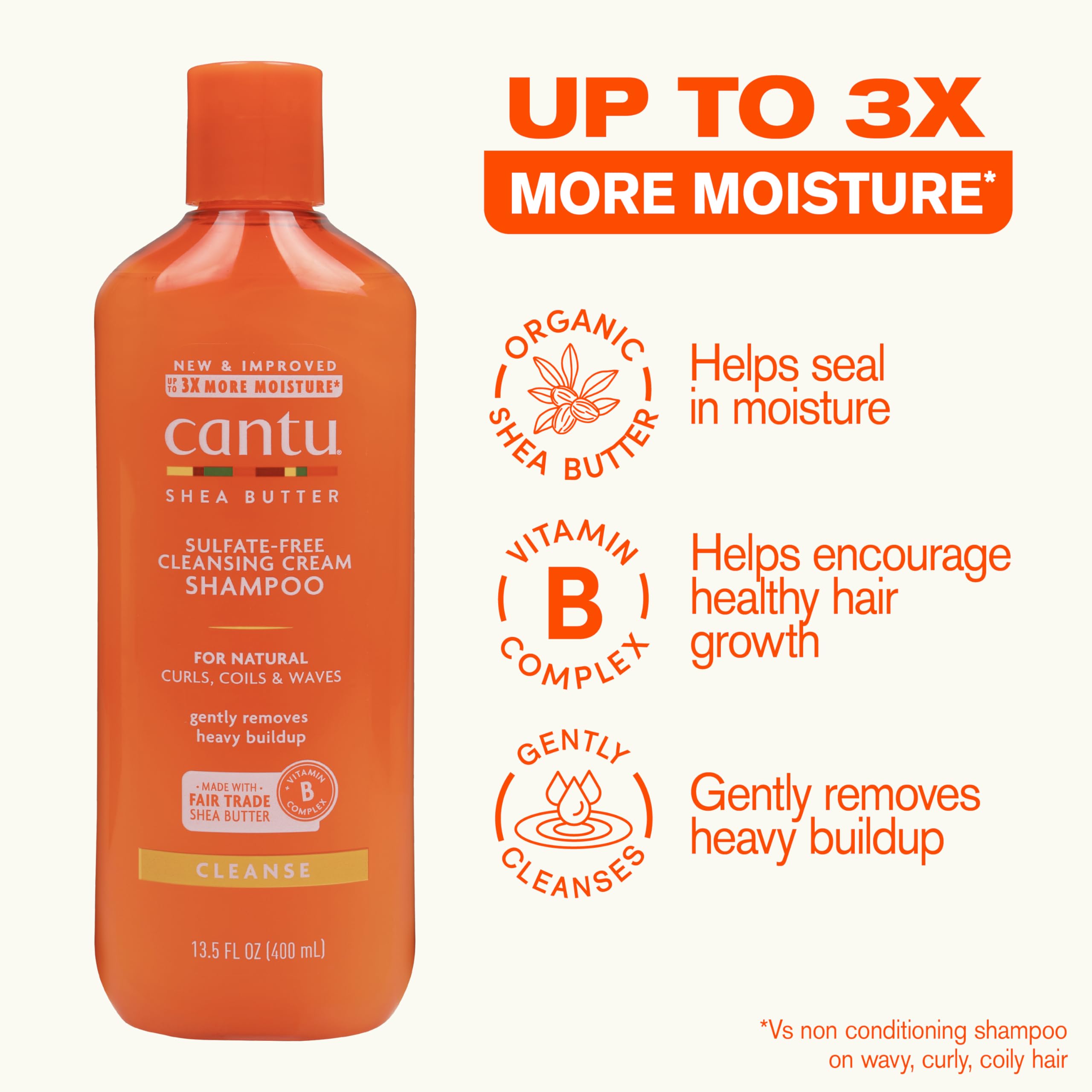 Cantu Classics shampoing crème sans sulfate 400ml karité