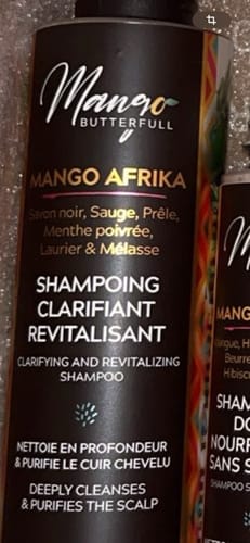 Mango Butterfull MANGO AFRIKA Shampoing clarifiant 200ml savon noir