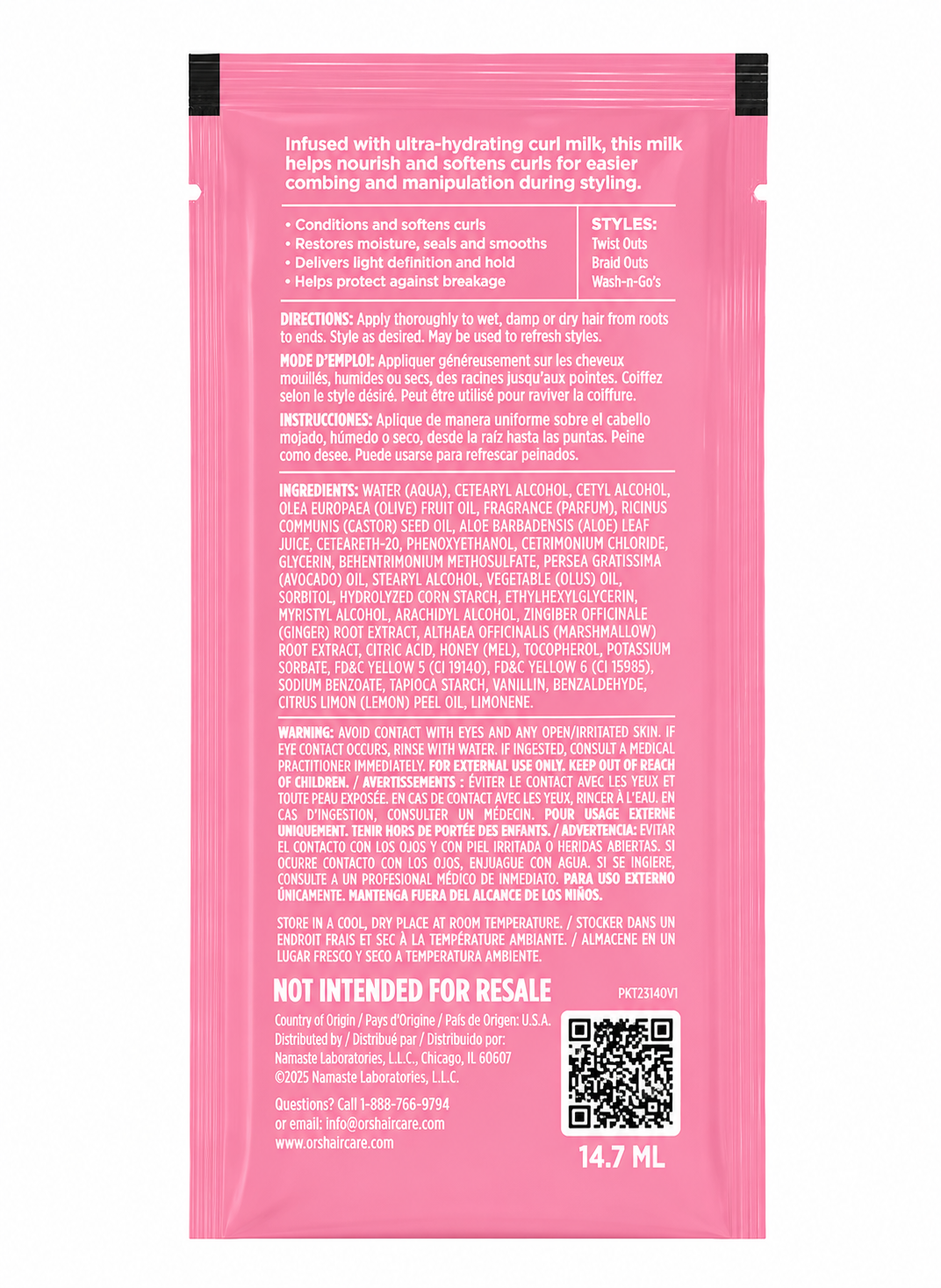 ORS Curlshow Lait Boucles Léger Ananas 15 ml