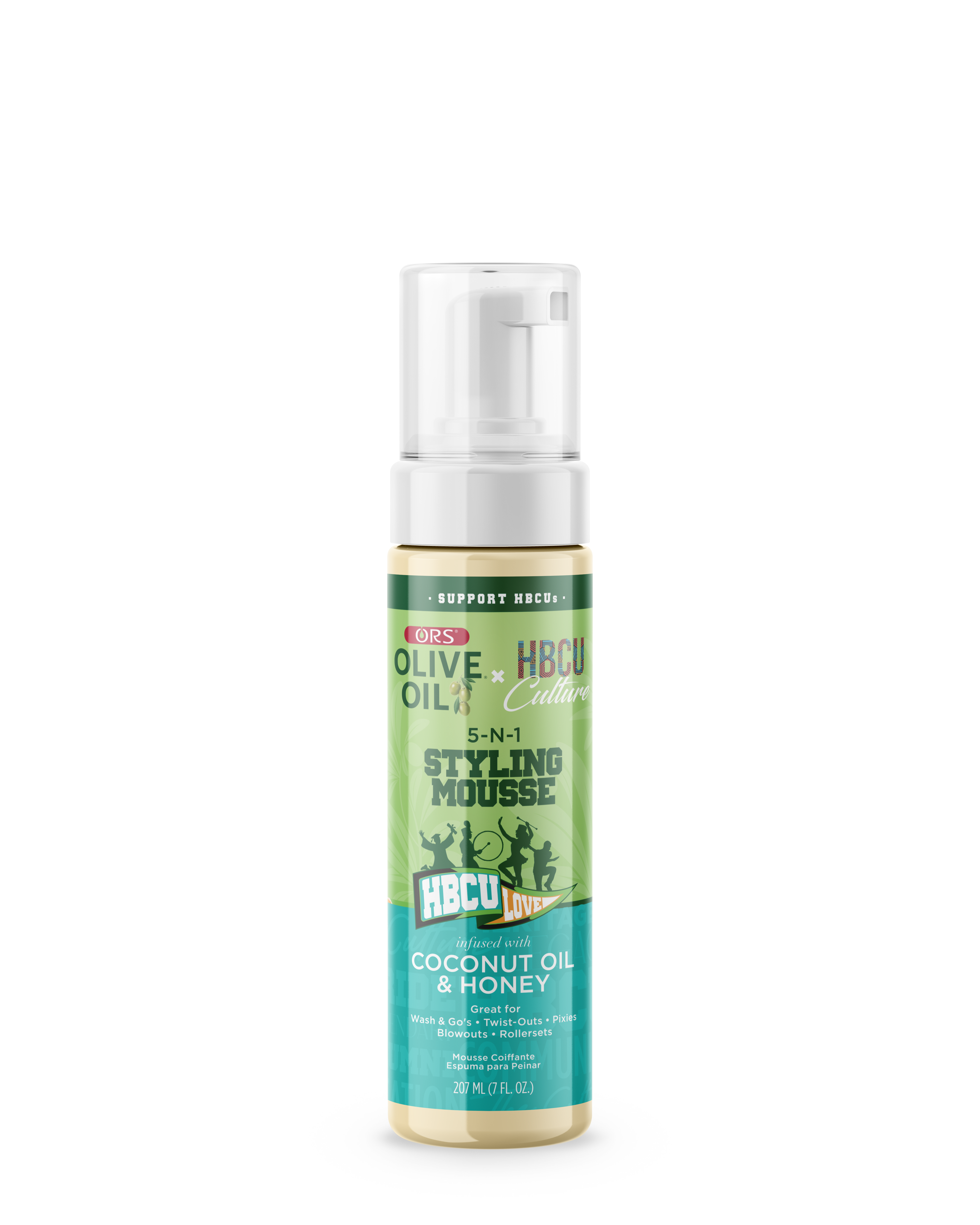 ORS Olive Oil HBCU Mousse Coiffante 5-en-1 Coco Miel 198 g