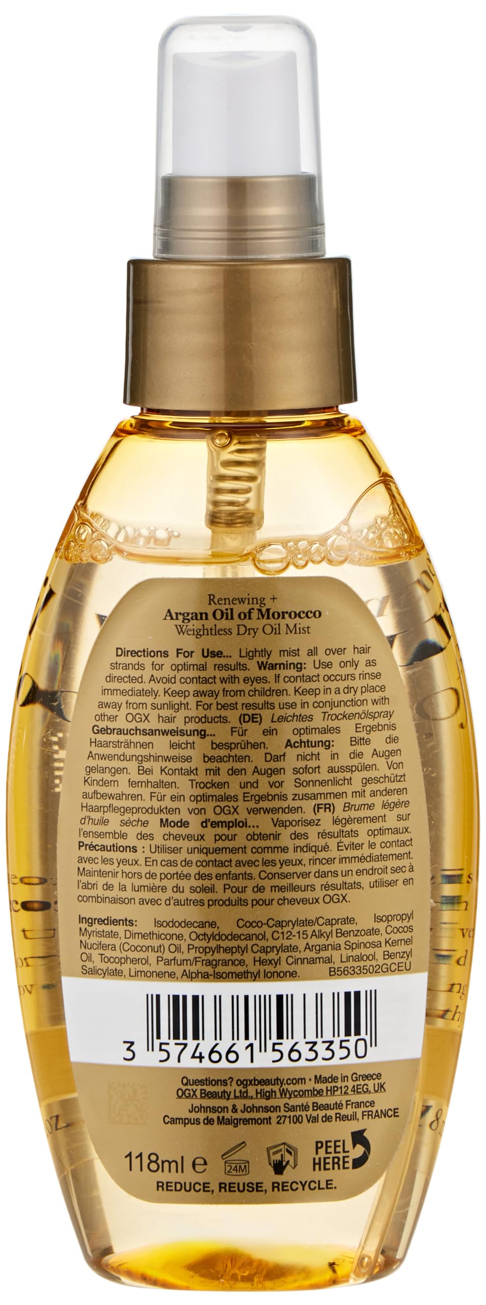 OGX Argan Oil of Morocco Huile Sèche 118 ml Anti-Frisottis