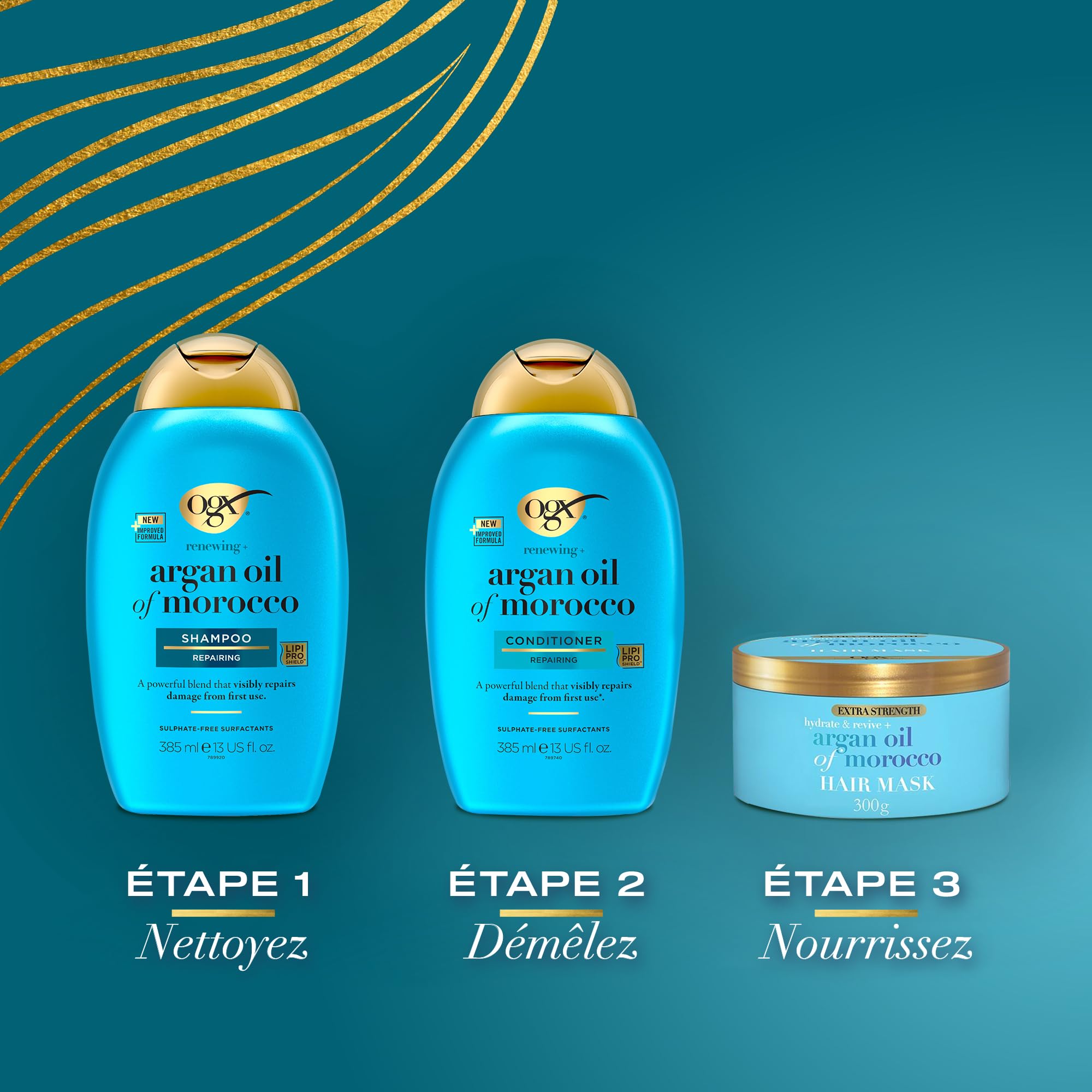 OGX Argan Oil of Morocco coffret cheveux lot de 3 anti-frisottis