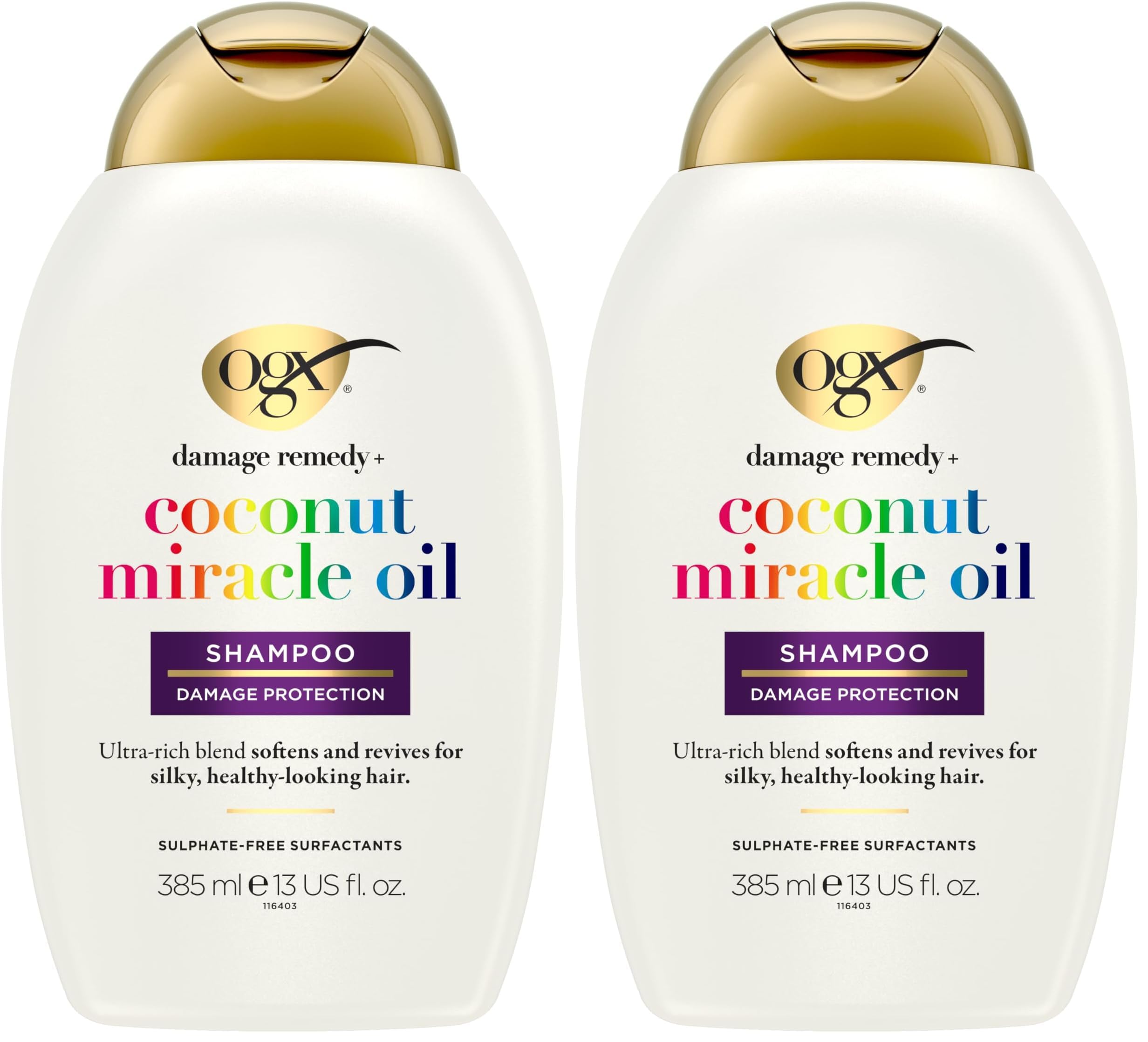 OGX Coconut Miracle Oil Shampooing Réparateur 385 ml Lot 1