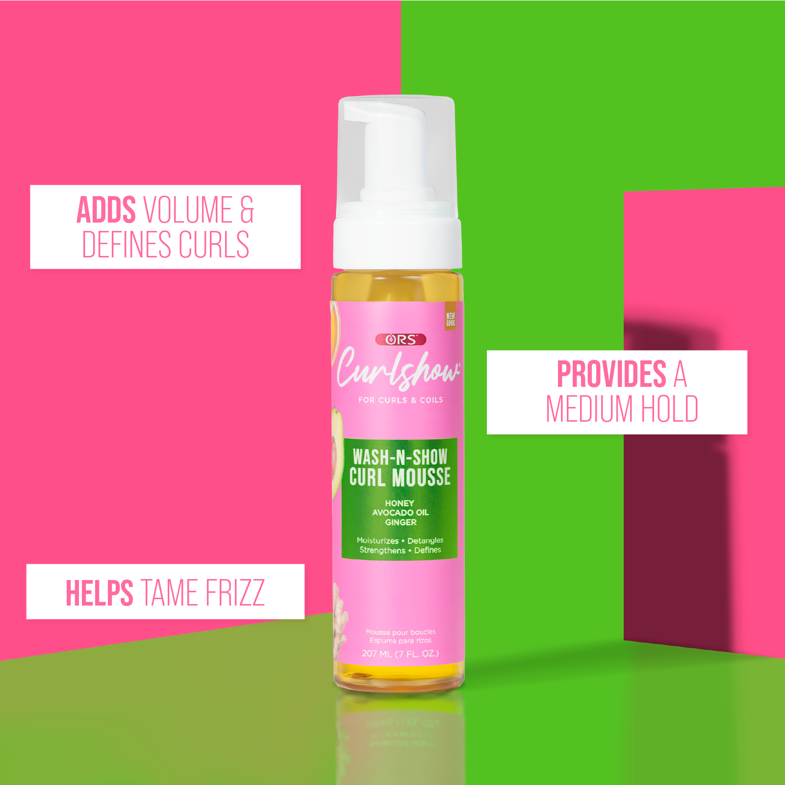ORS Curlshow Wash-n-Show mousse boucles fixation moyenne 7 oz