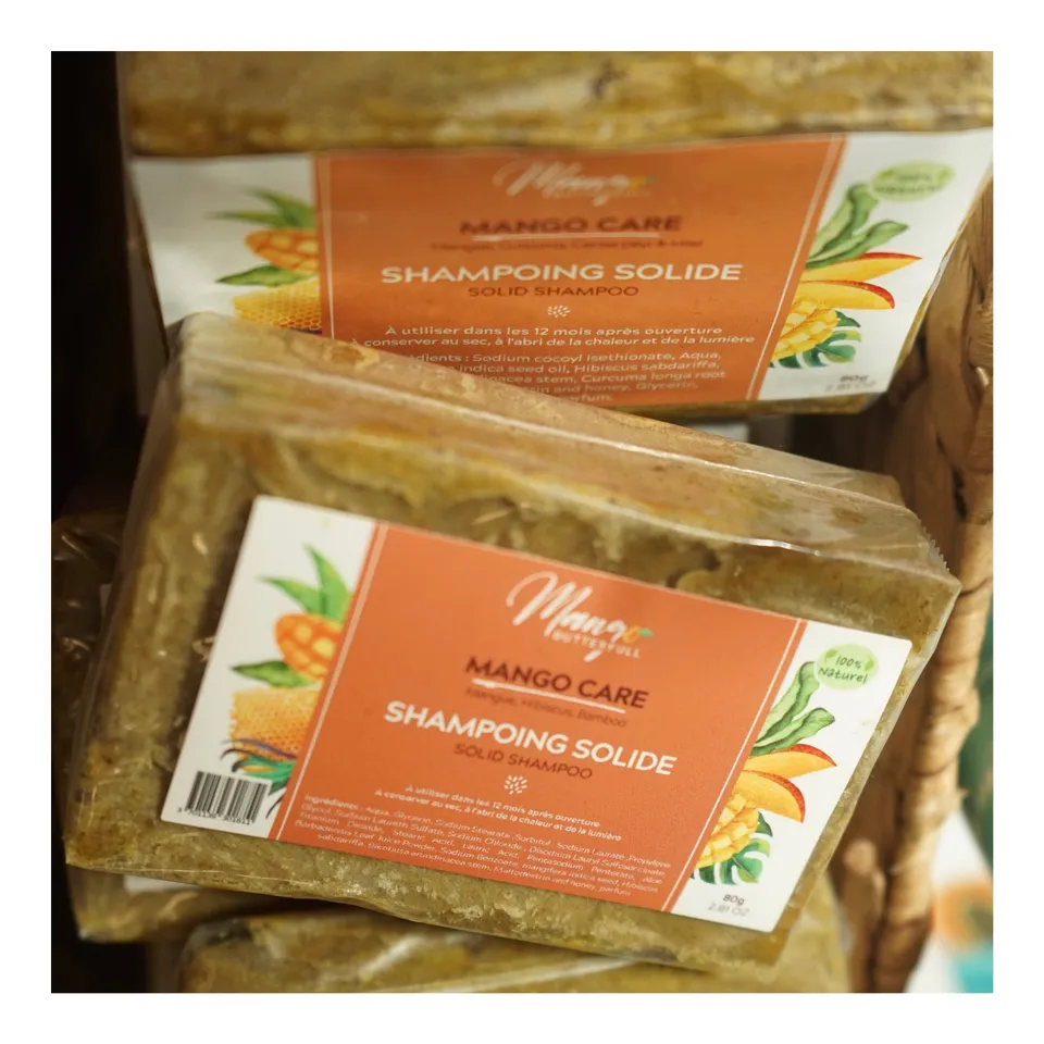 Mango Butterfull Mango Care Shampoing Solide Bambou 80g Pousse