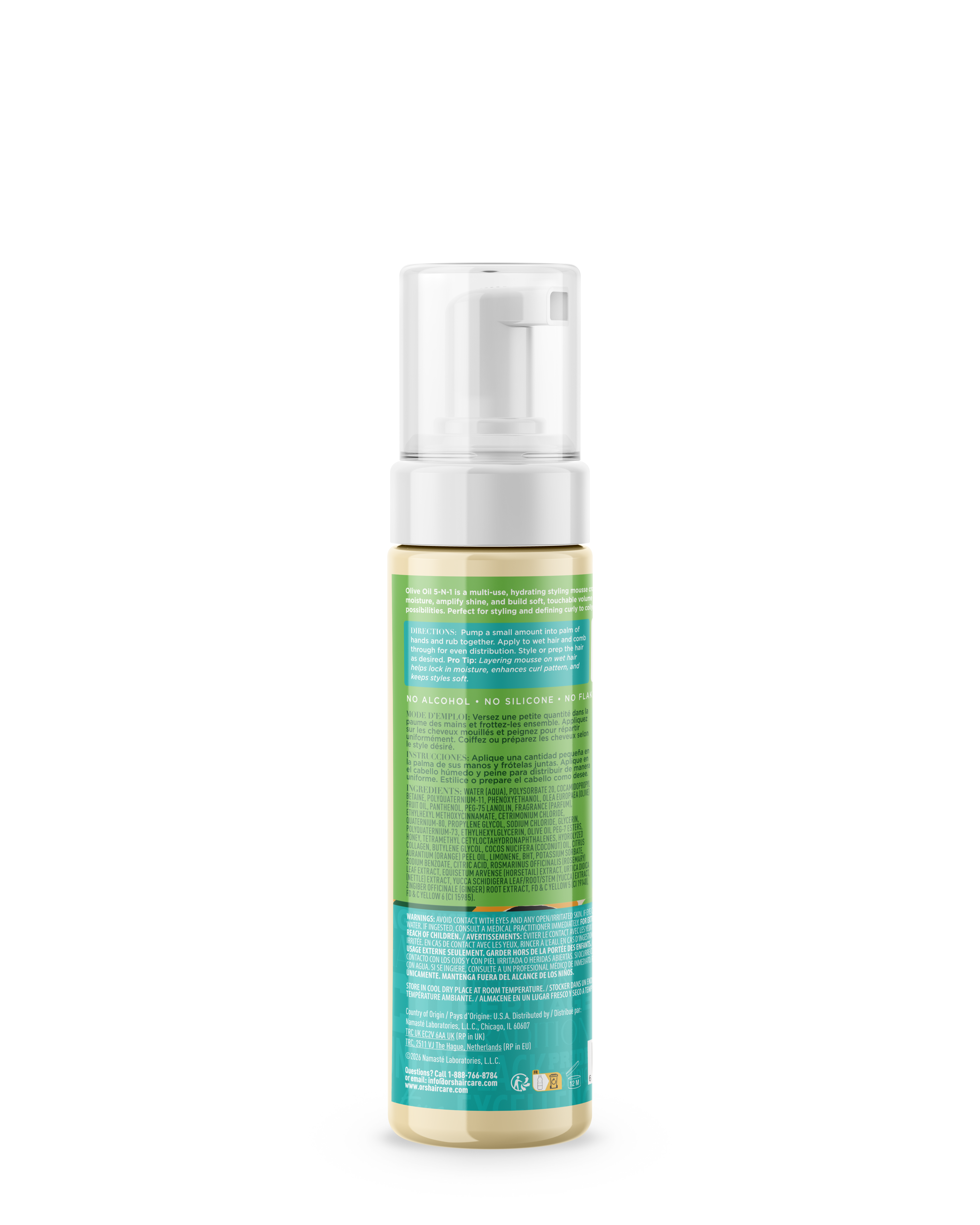 ORS Olive Oil HBCU Mousse Coiffante 5-en-1 Coco Miel 198 g