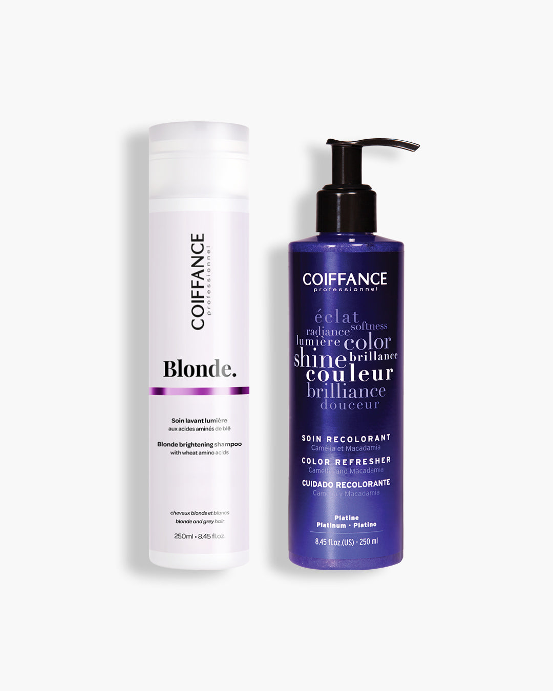 Coiffance Color Booster Duo blond shampoing violet platine