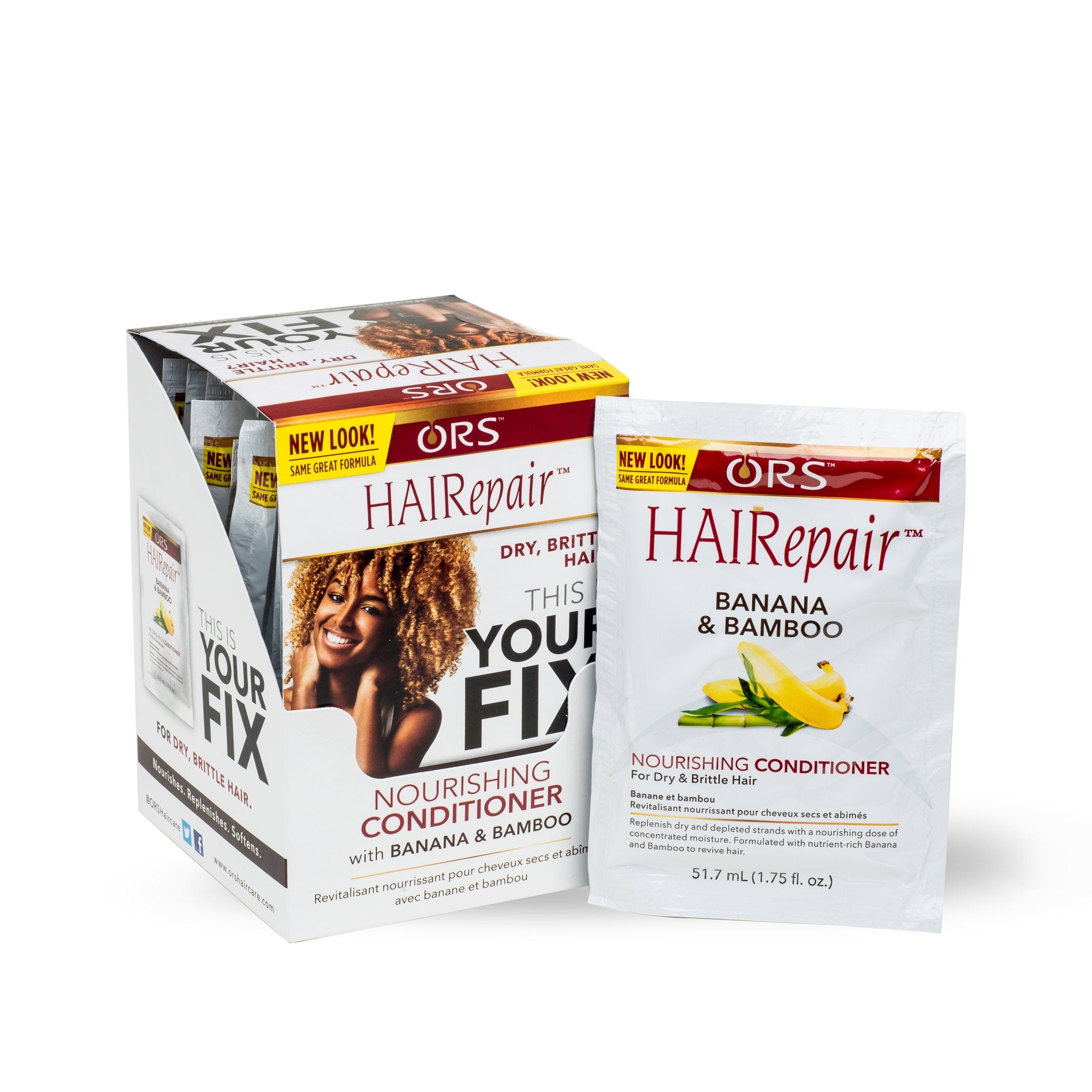 ORS HAIRepair après-shampoing banane bambou pack 12 hydratant